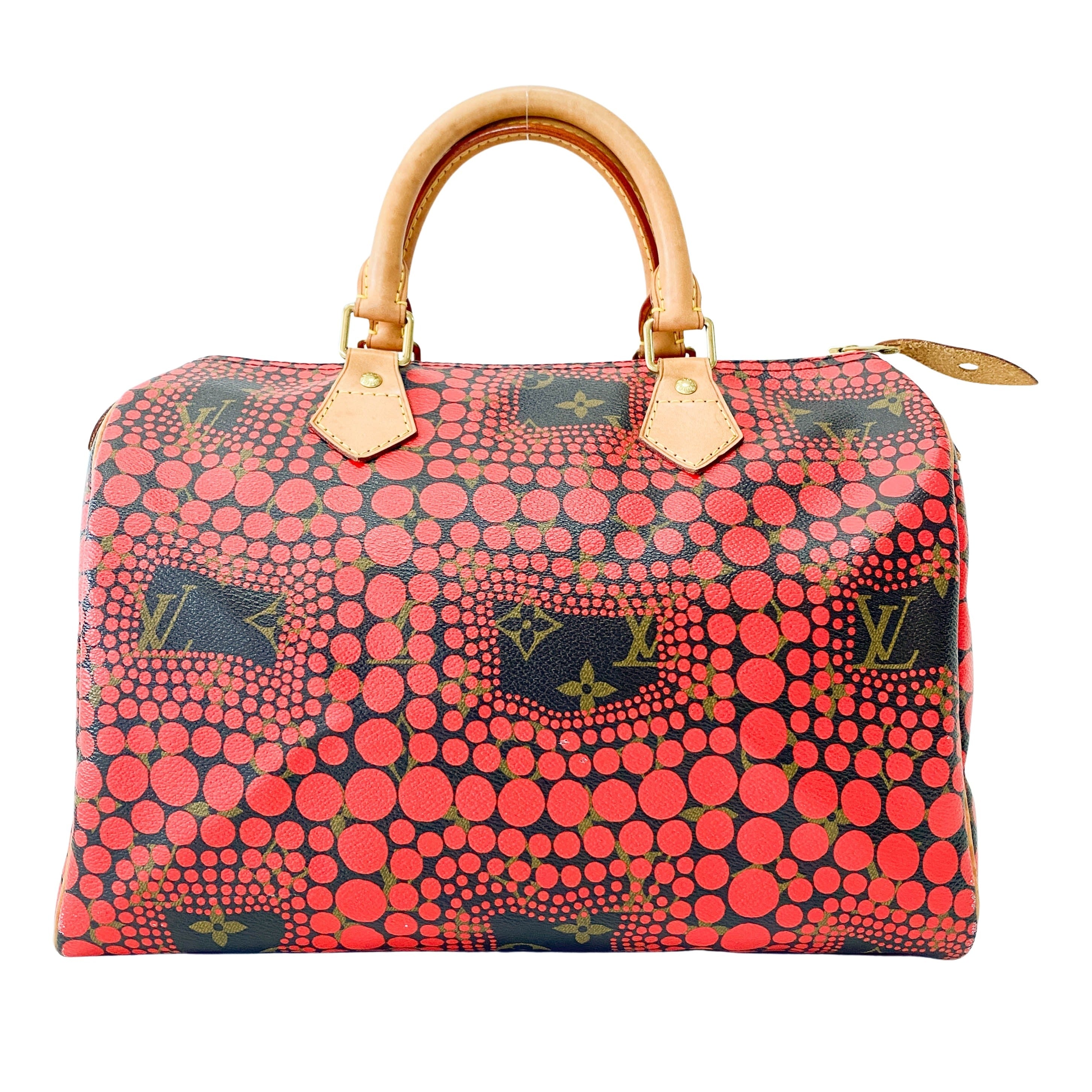 Yayoi Kusama Monogram Pumpkin Dot Speedy 30 Red