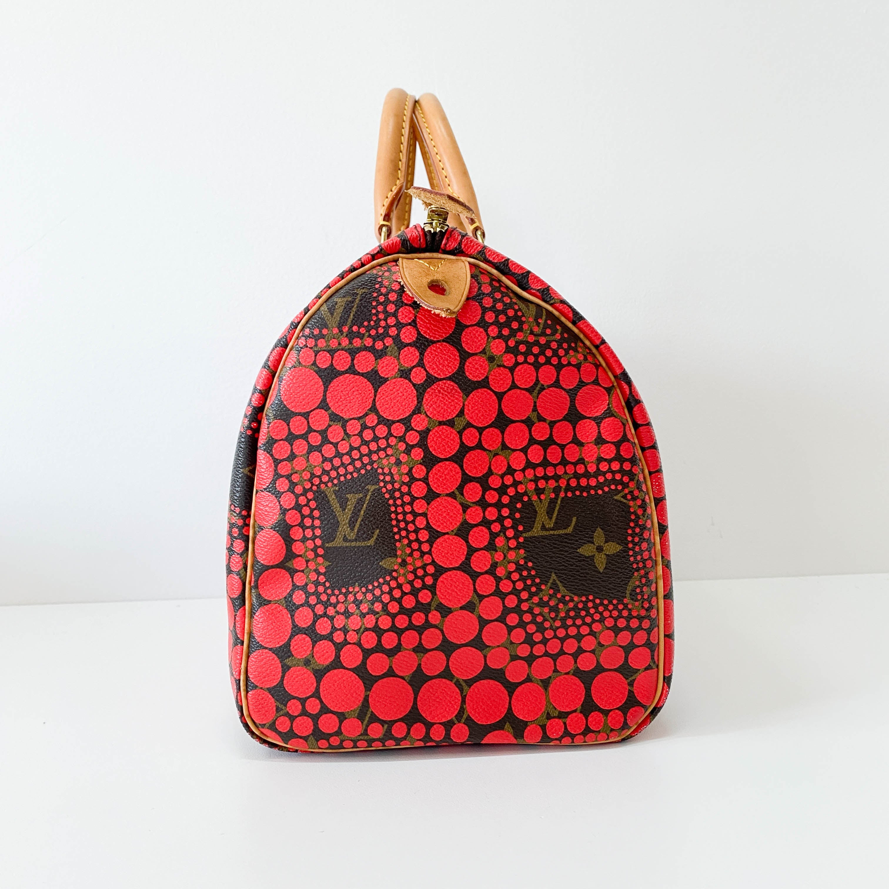 Yayoi Kusama Monogram Pumpkin Dot Speedy 30 Red