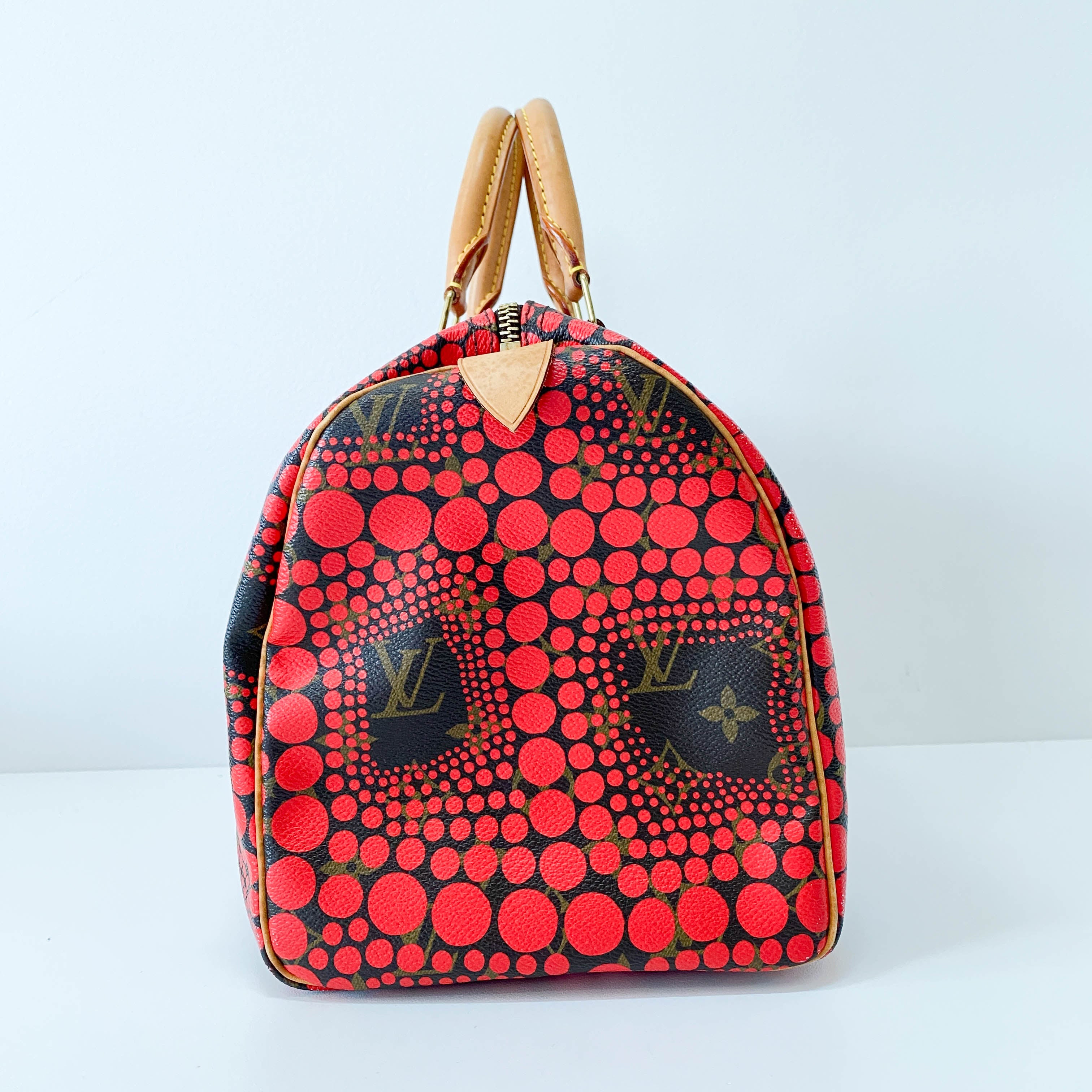 Yayoi Kusama Monogram Pumpkin Dot Speedy 30 Red