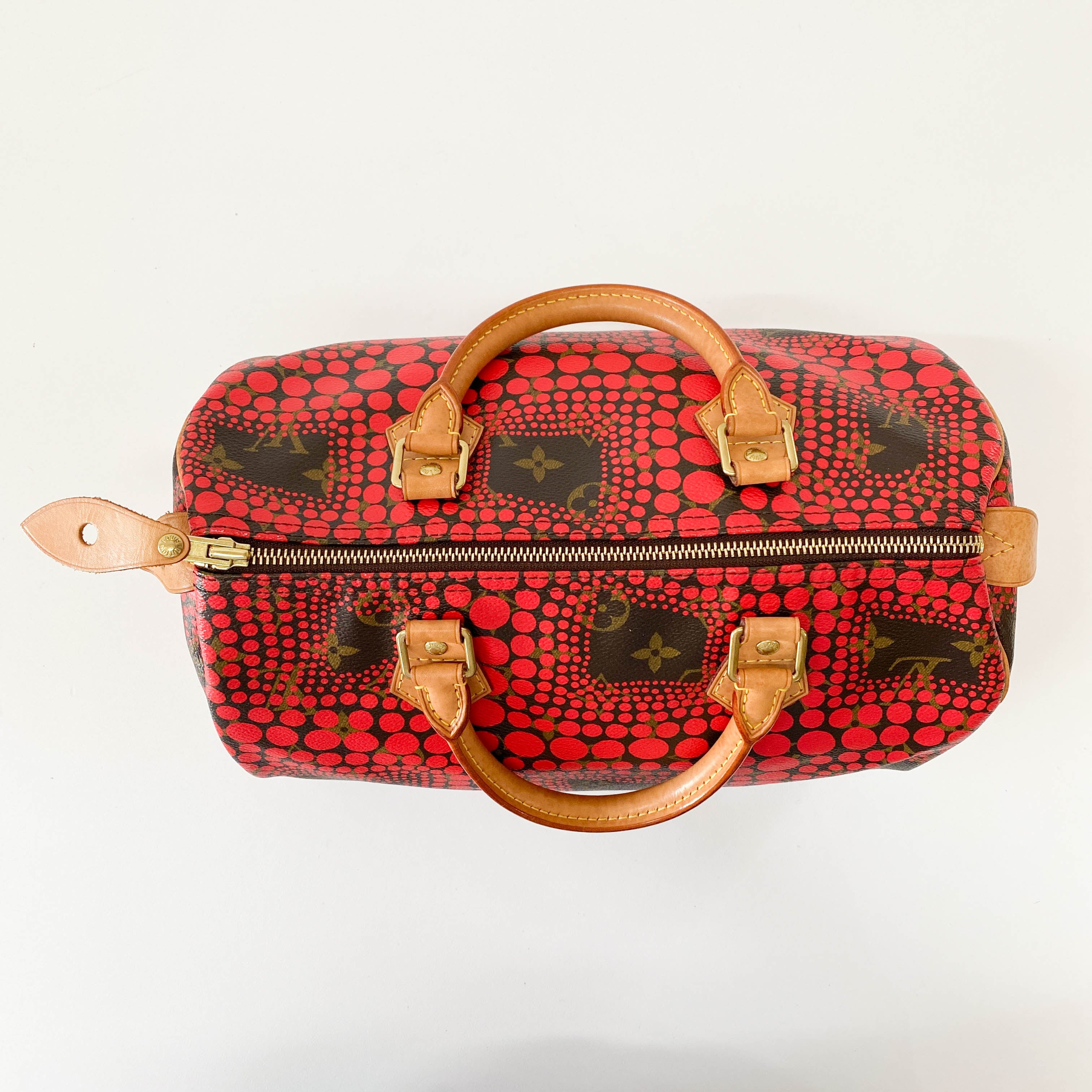 Yayoi Kusama Monogram Pumpkin Dot Speedy 30 Red