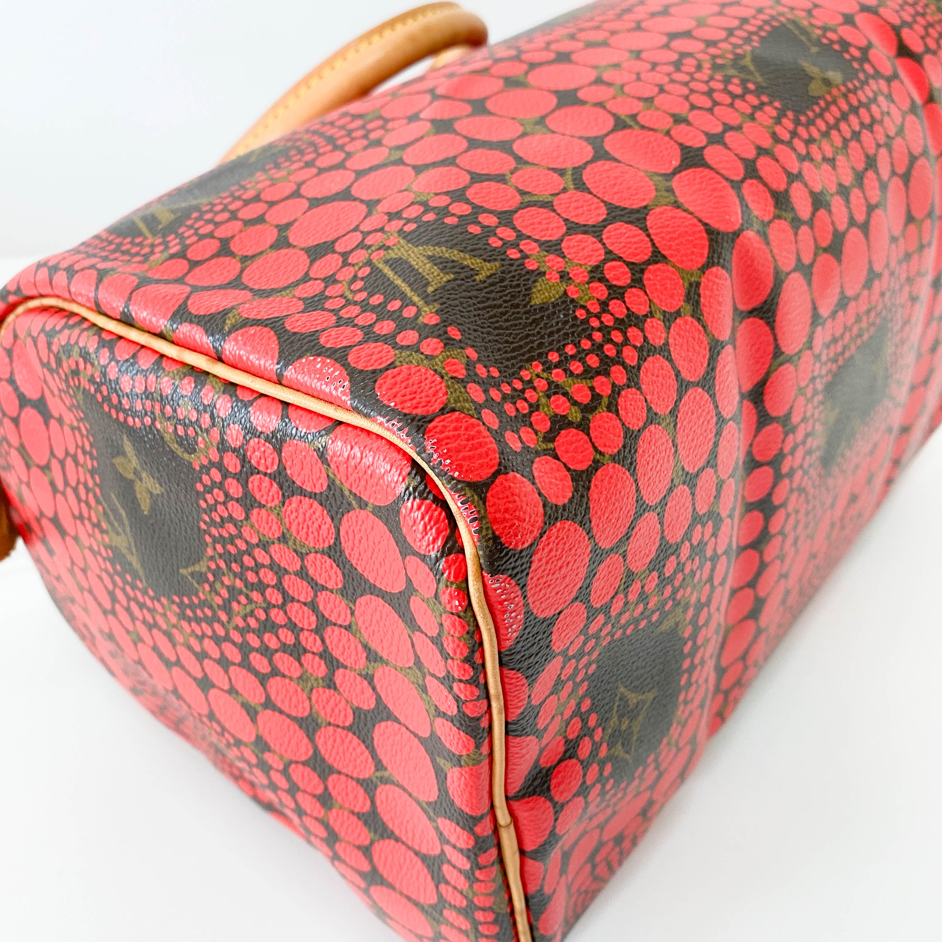 Yayoi Kusama Monogram Pumpkin Dot Speedy 30 Red