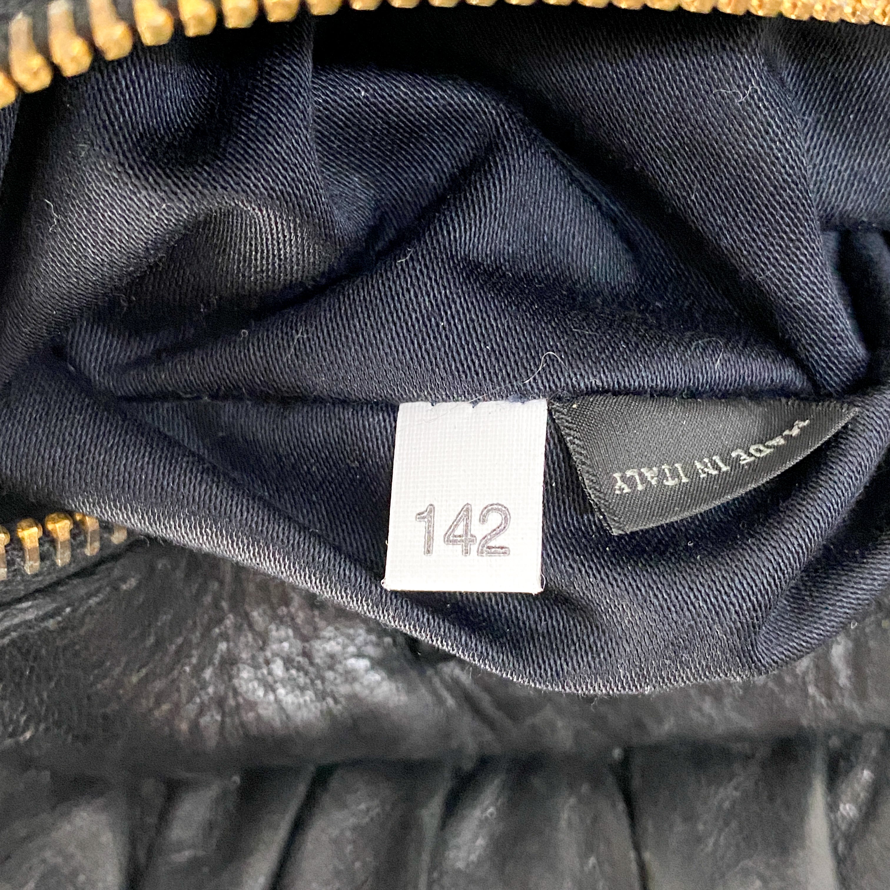 Vitello Black Leather Two Way Bag