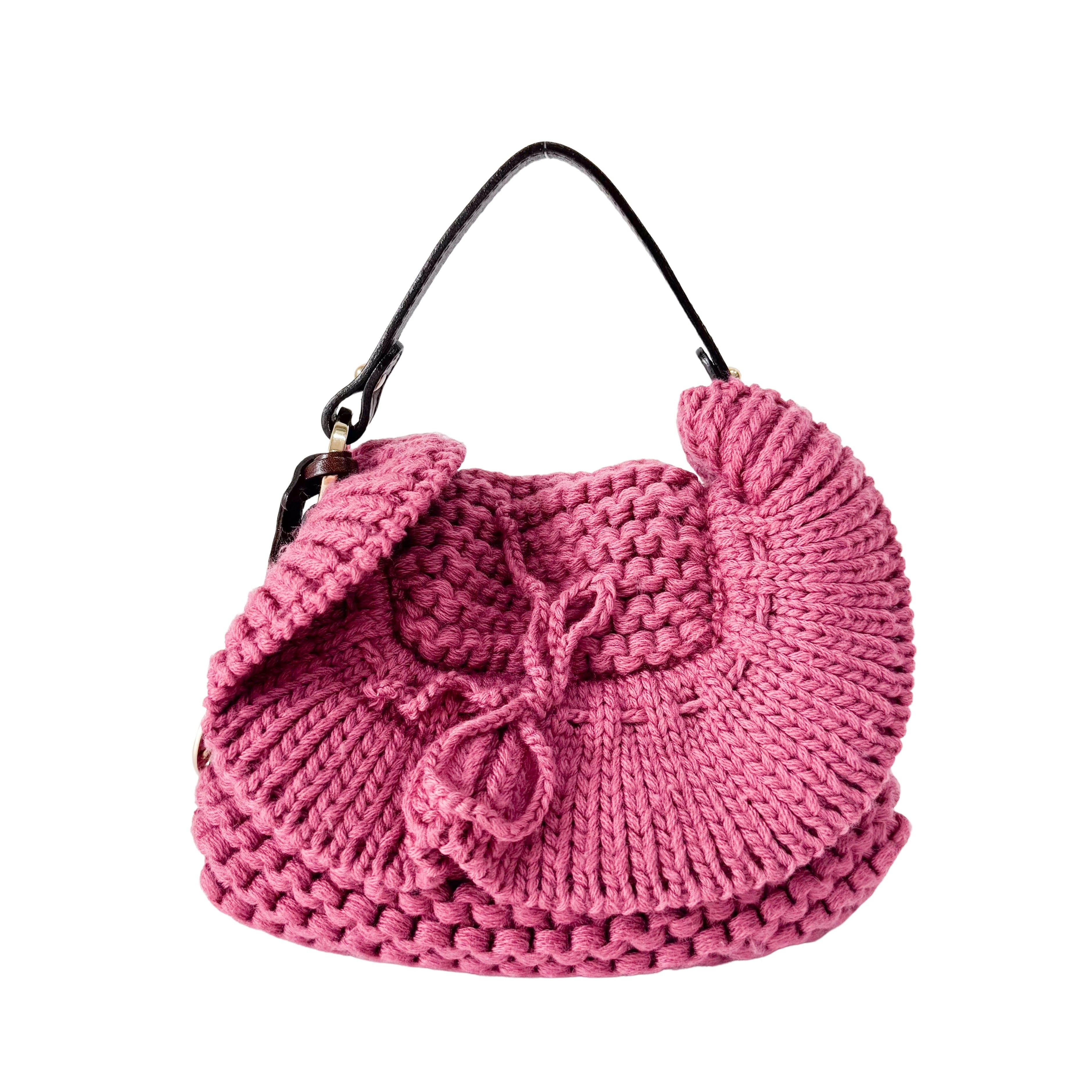 Wool Pink Mini Shoulder Bag