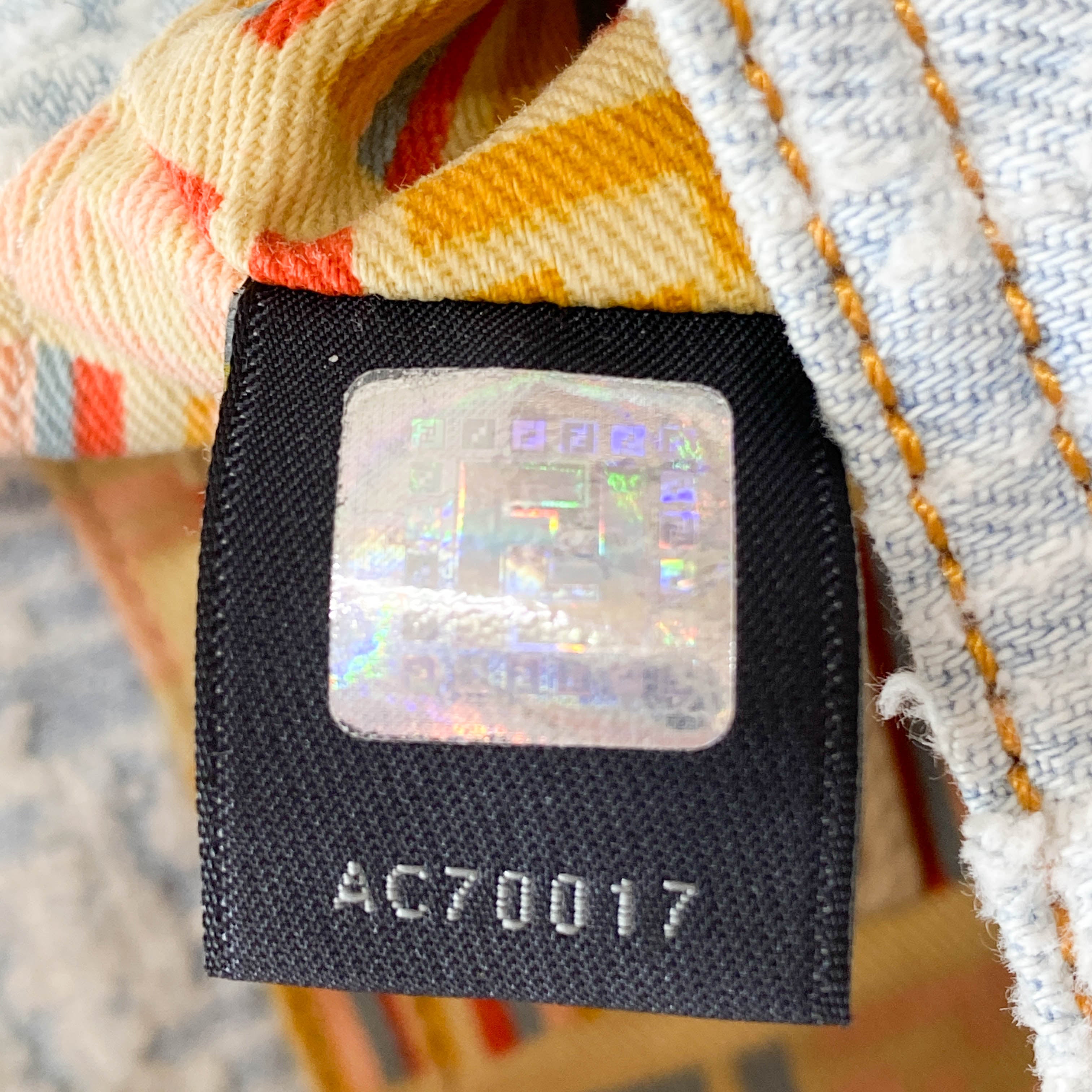 Mini Mamma Baguette Zucca Light Blue Denim Bag