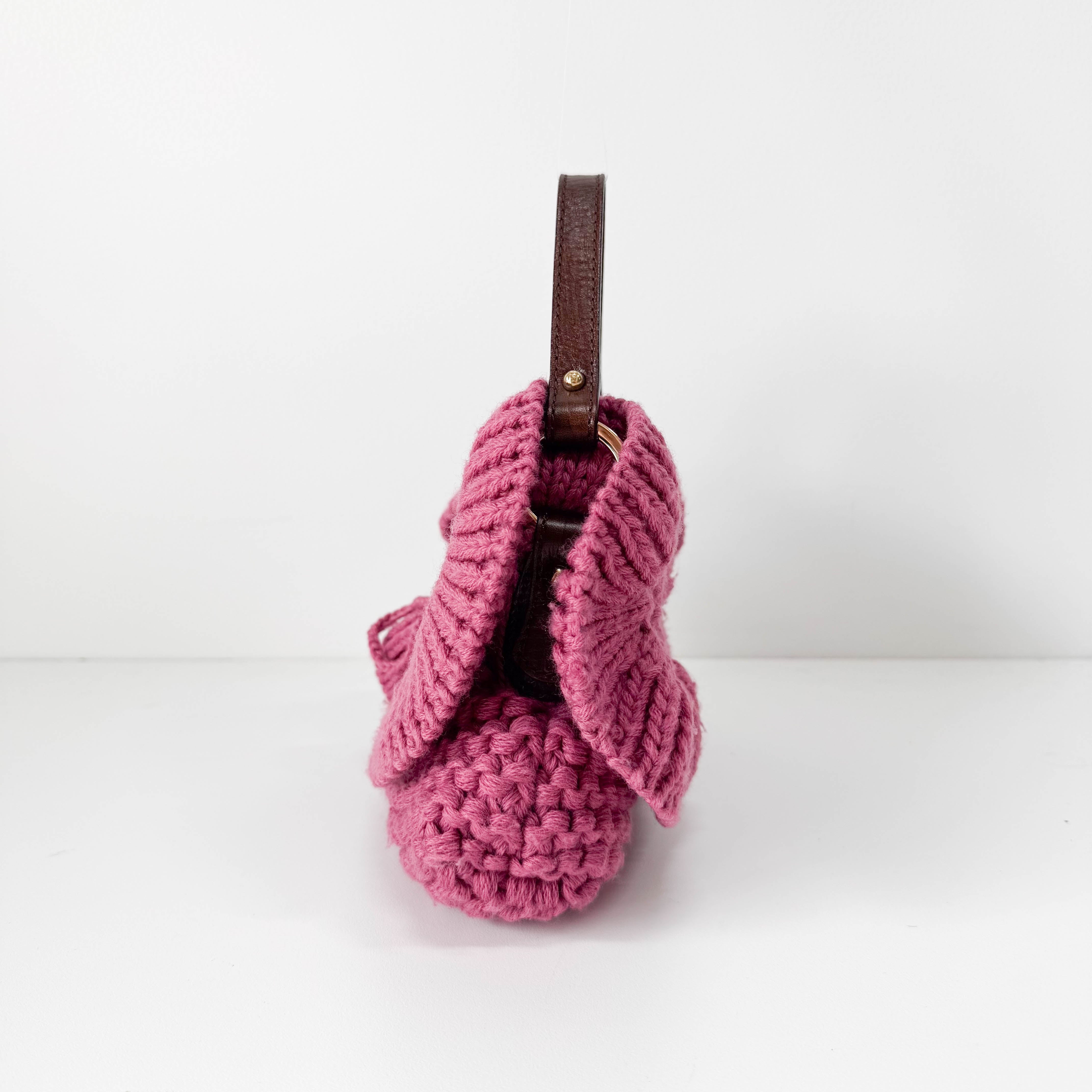 Wool Pink Mini Shoulder Bag
