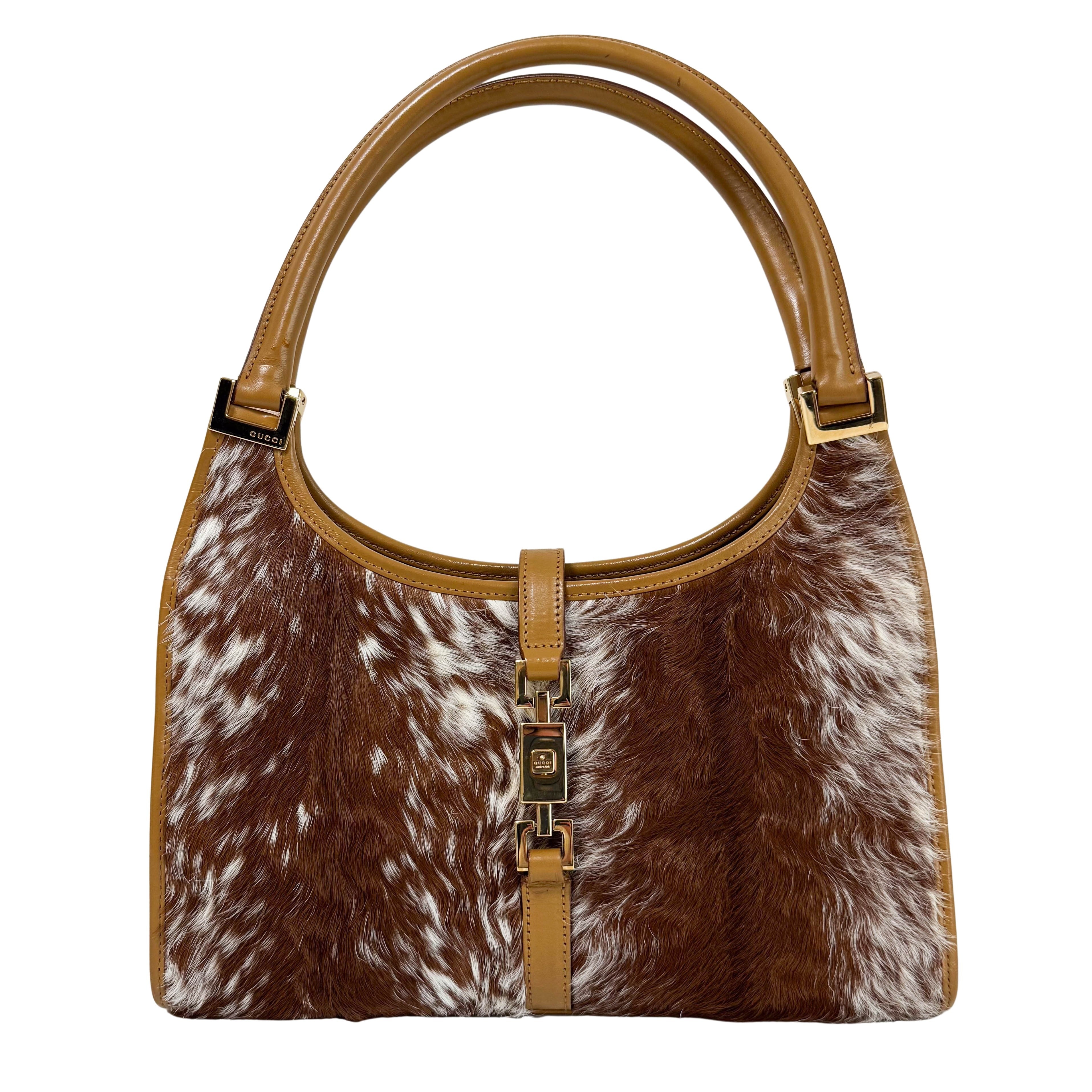 Jackie Brown Fur Shoulder Bag