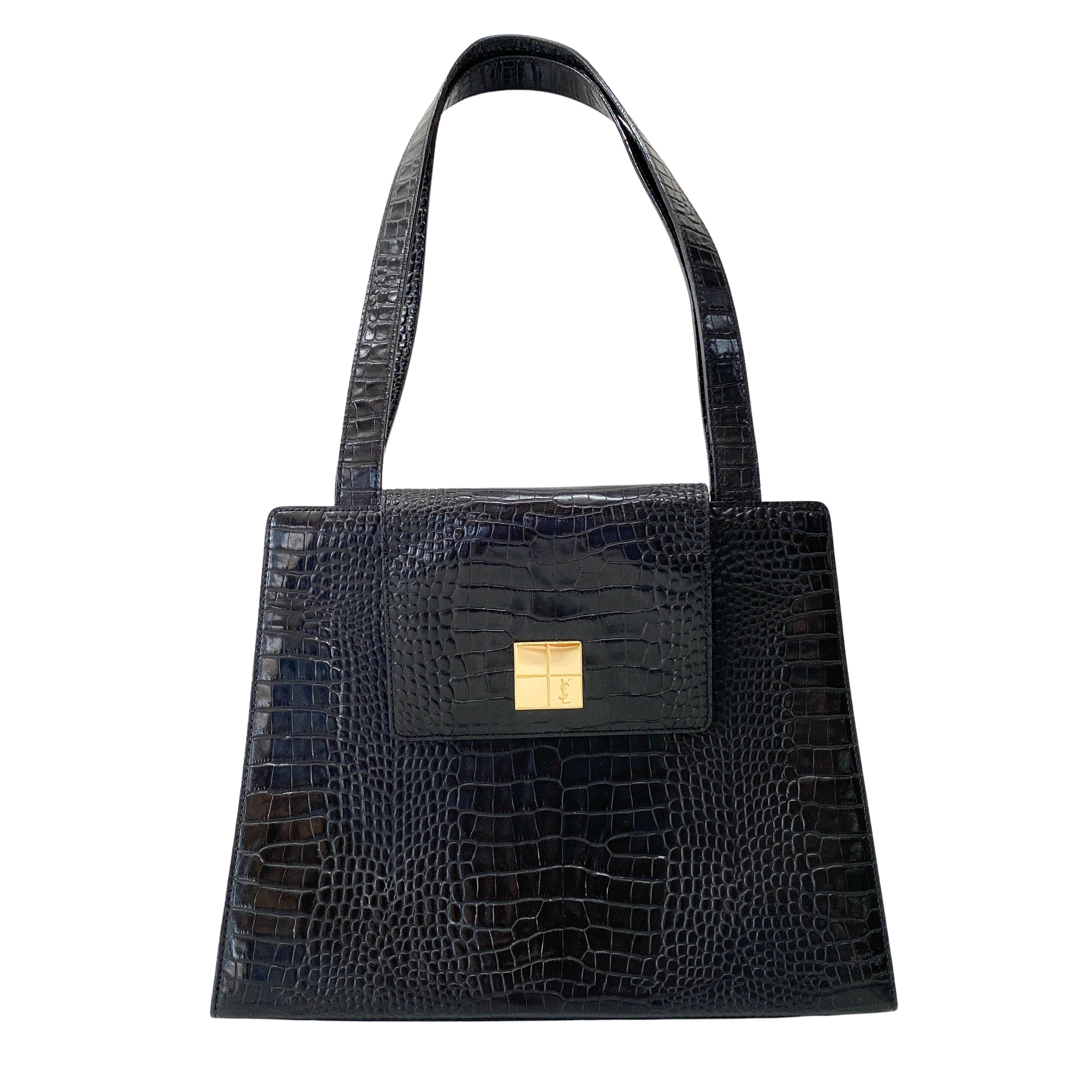 YSL Black Leather Shoulder Bag