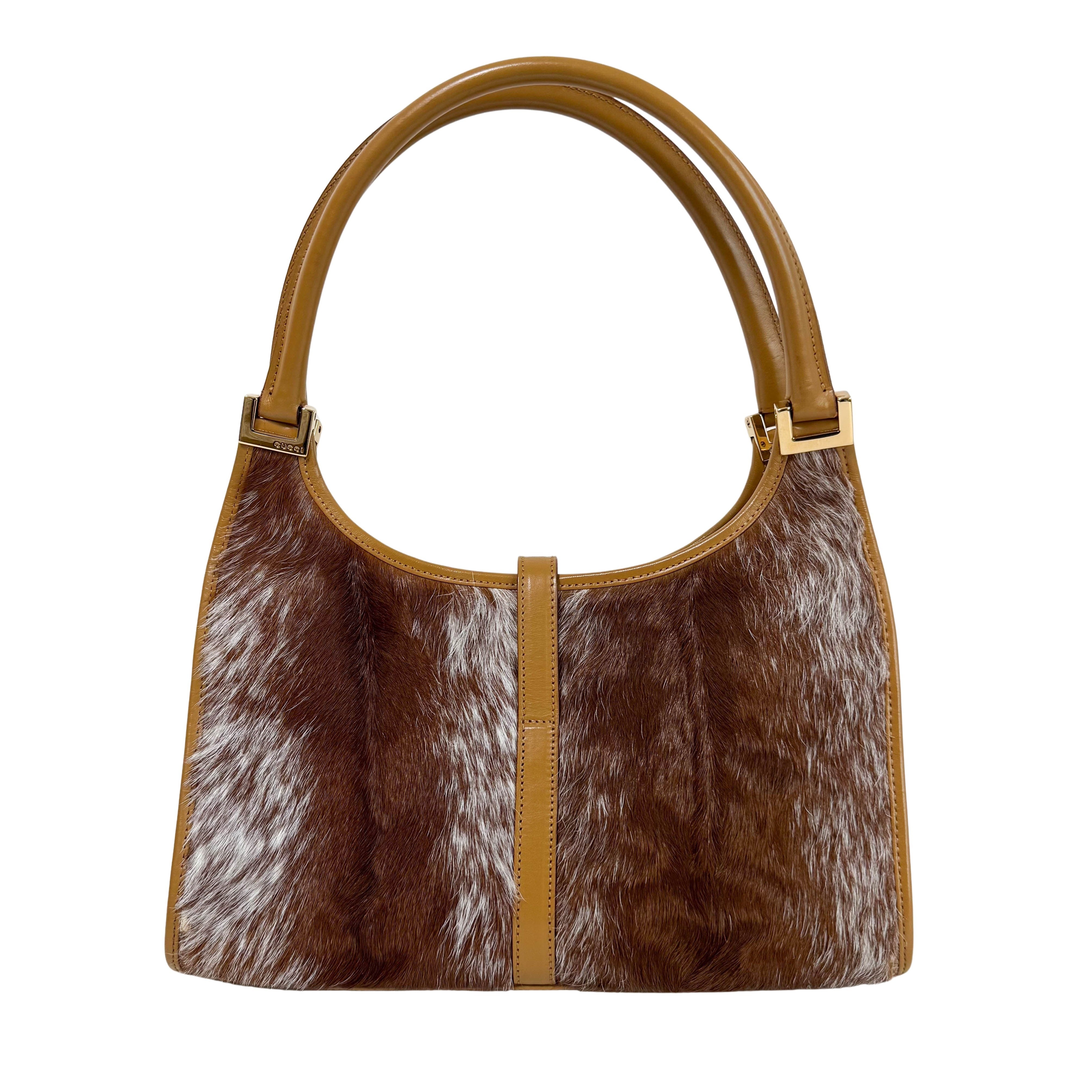 Jackie Brown Fur Shoulder Bag