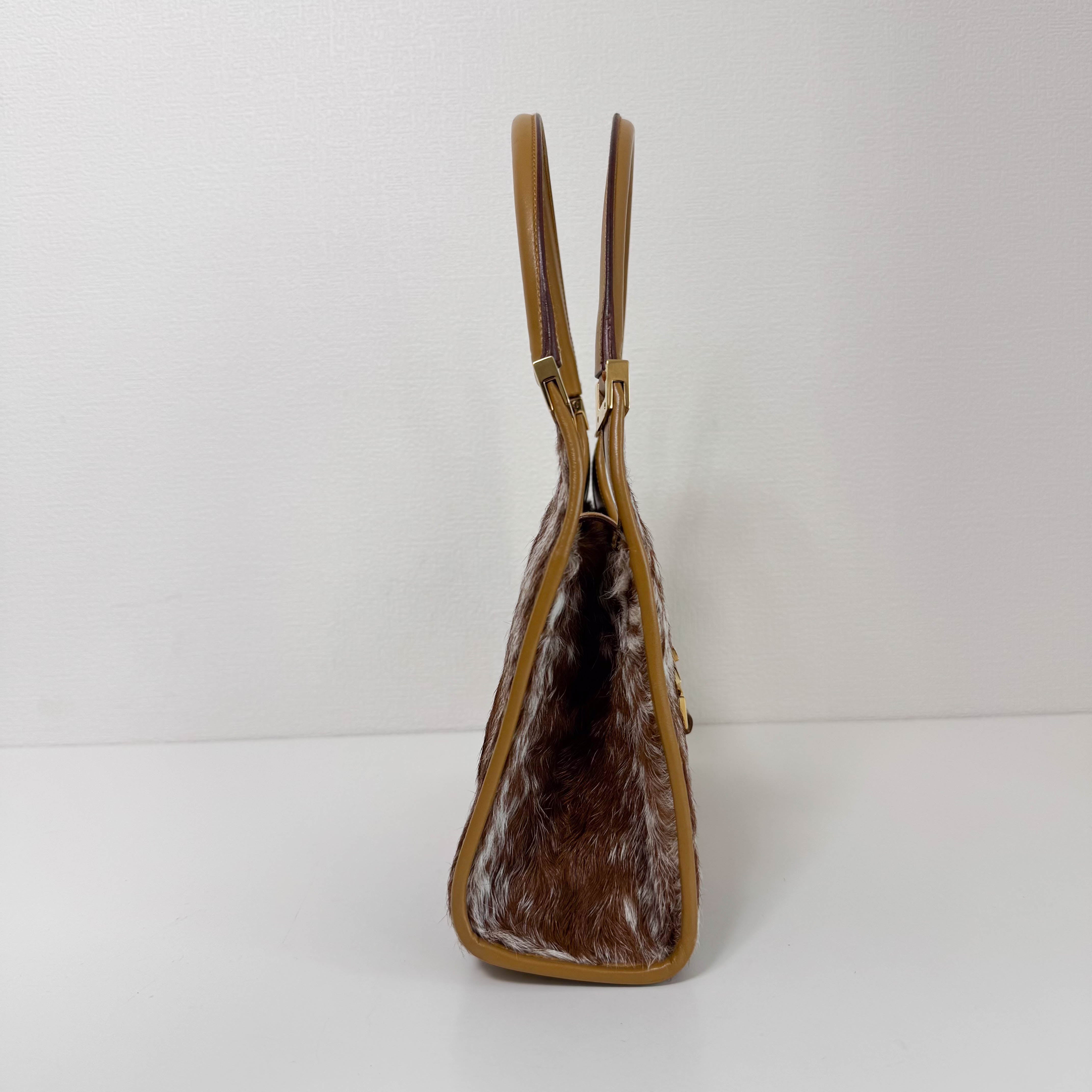 Jackie Brown Fur Shoulder Bag