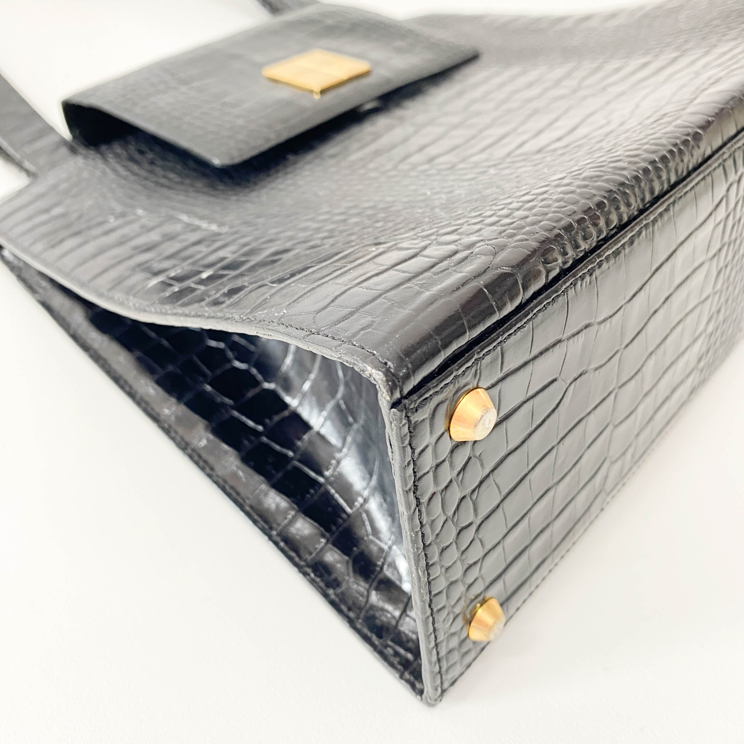 YSL Black Leather Shoulder Bag