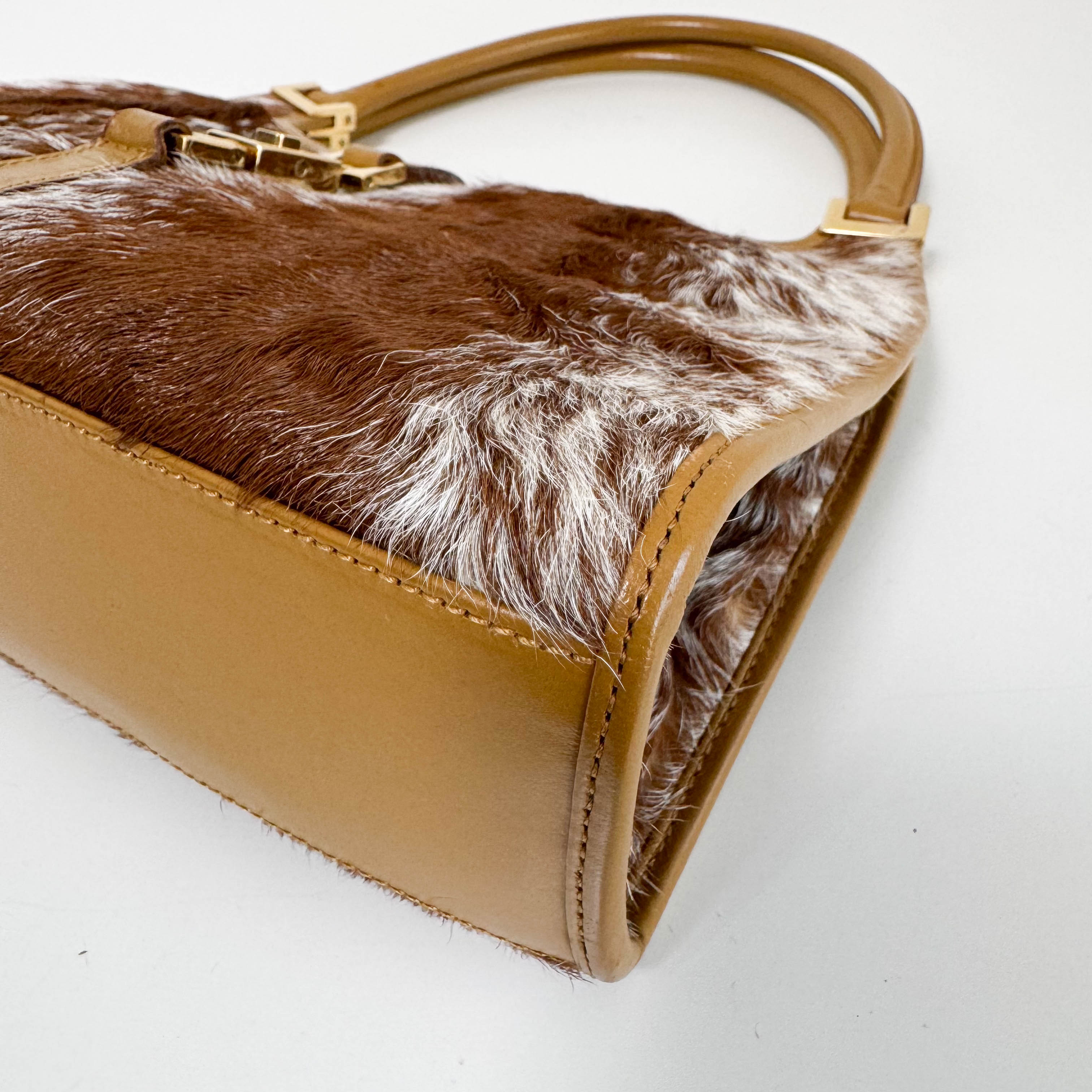 Jackie Brown Fur Shoulder Bag