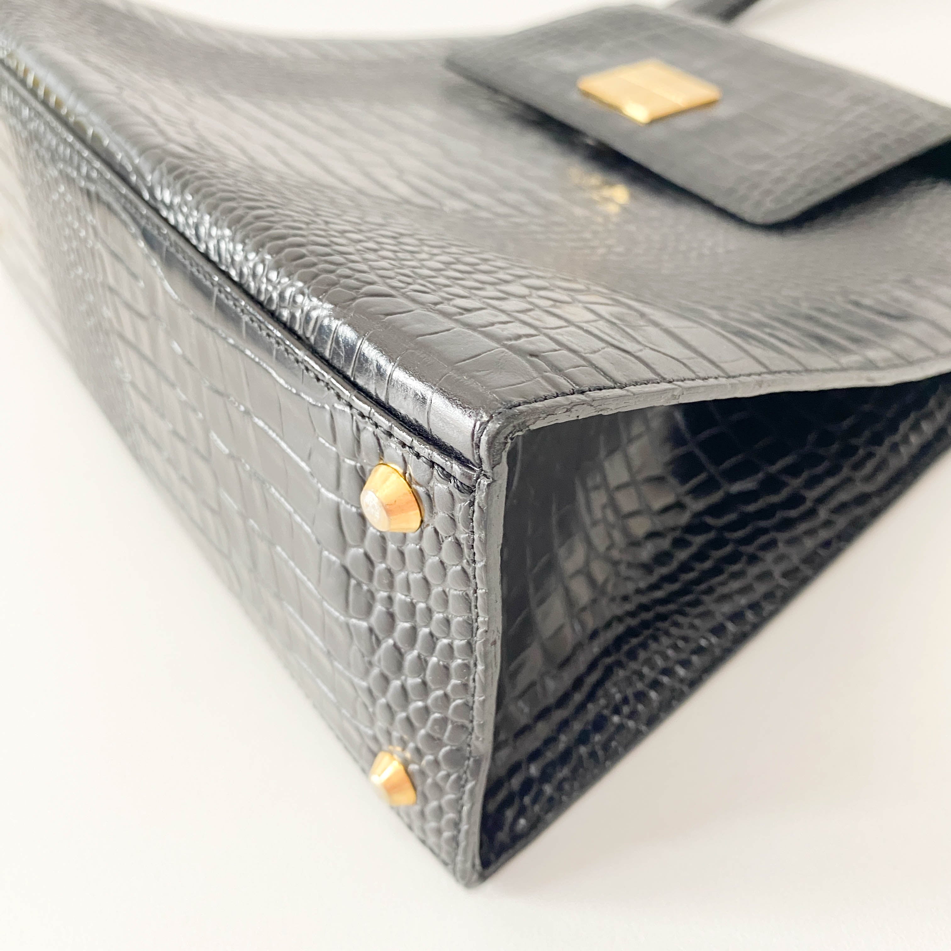 YSL Black Leather Shoulder Bag