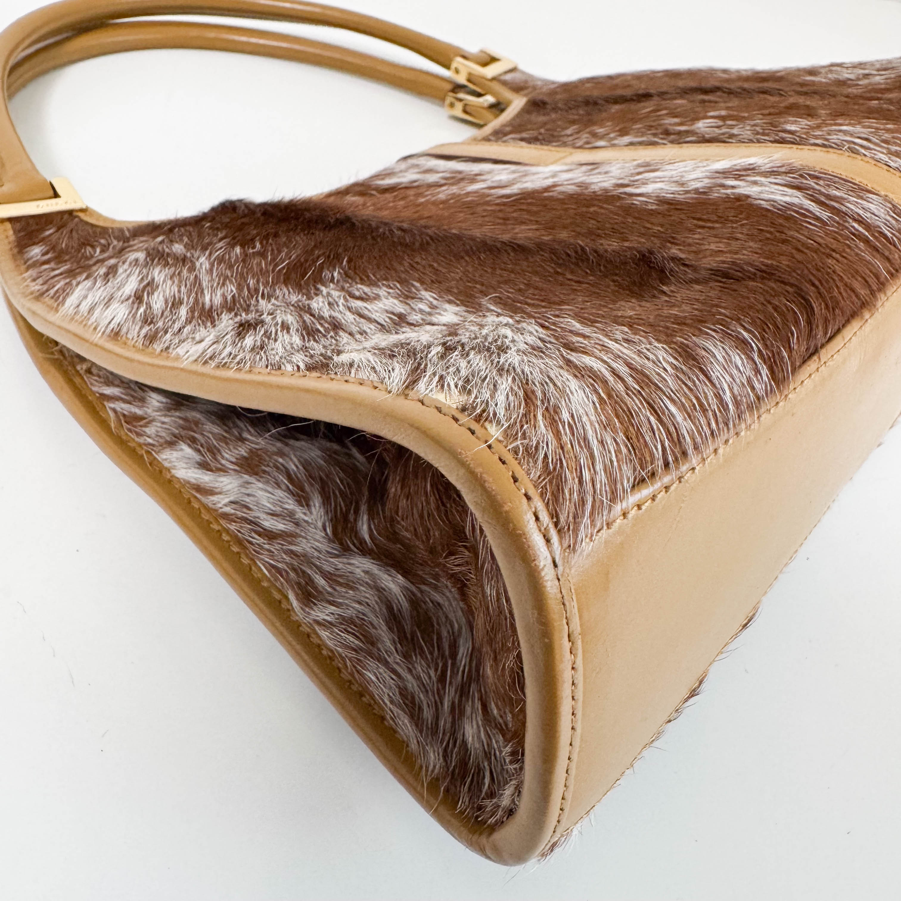Jackie Brown Fur Shoulder Bag