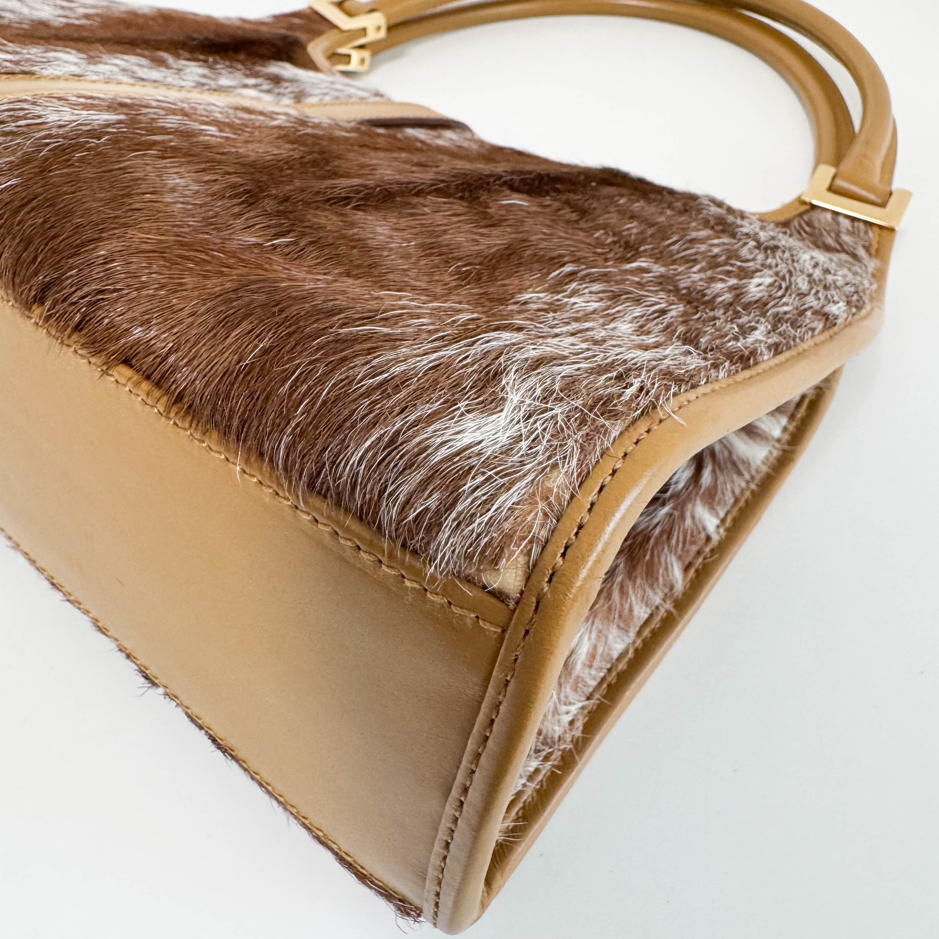 Jackie Brown Fur Shoulder Bag