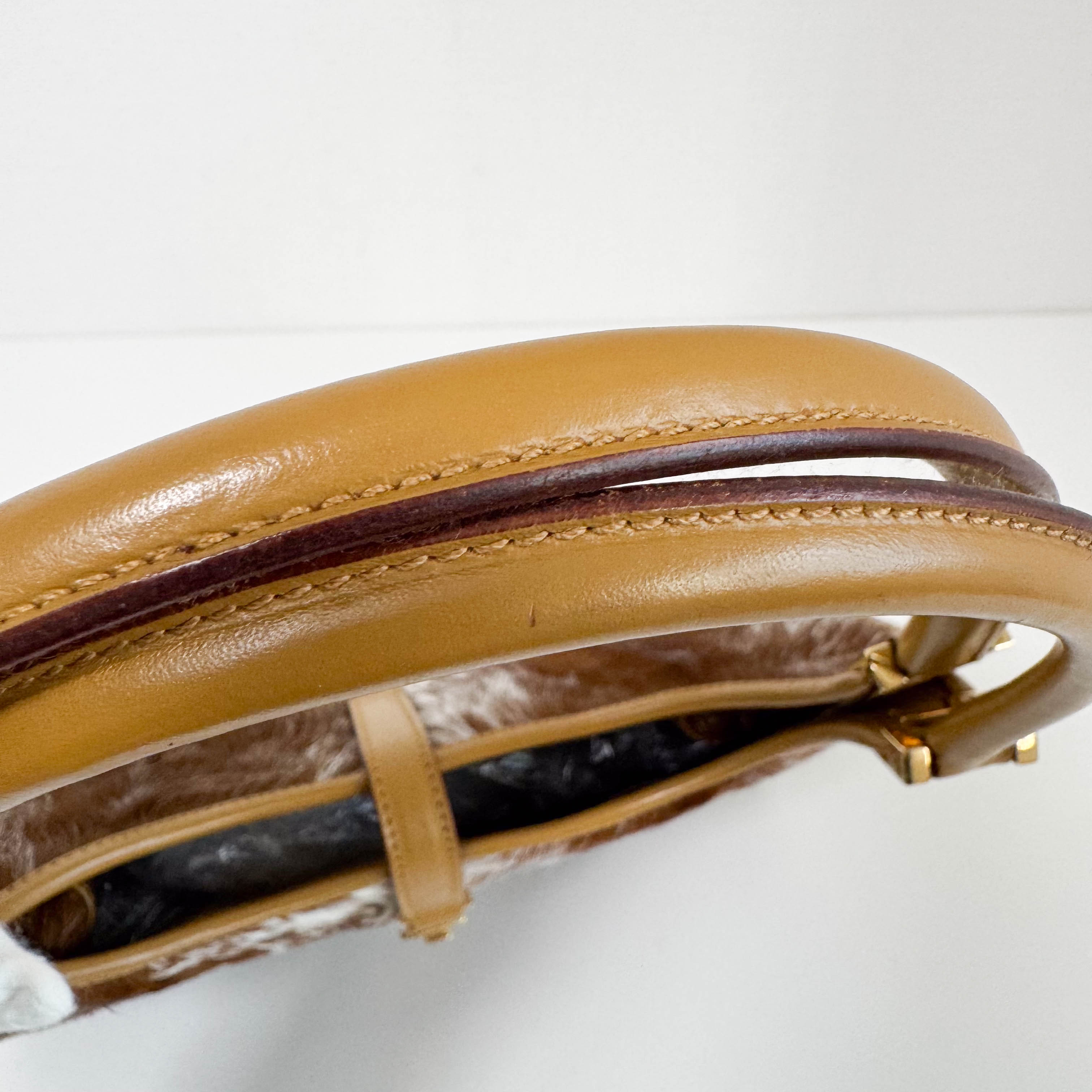 Jackie Brown Fur Shoulder Bag