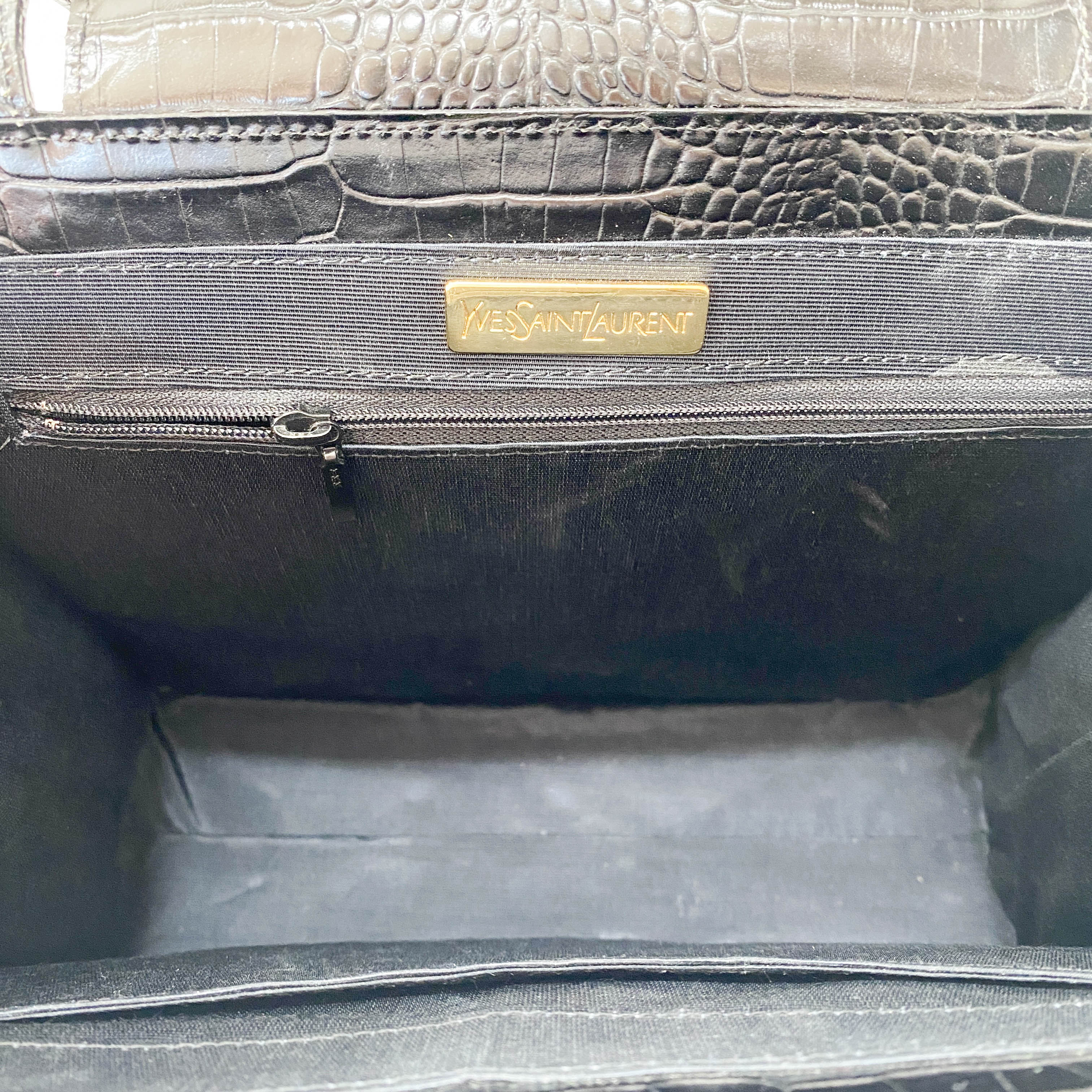 YSL Black Leather Shoulder Bag