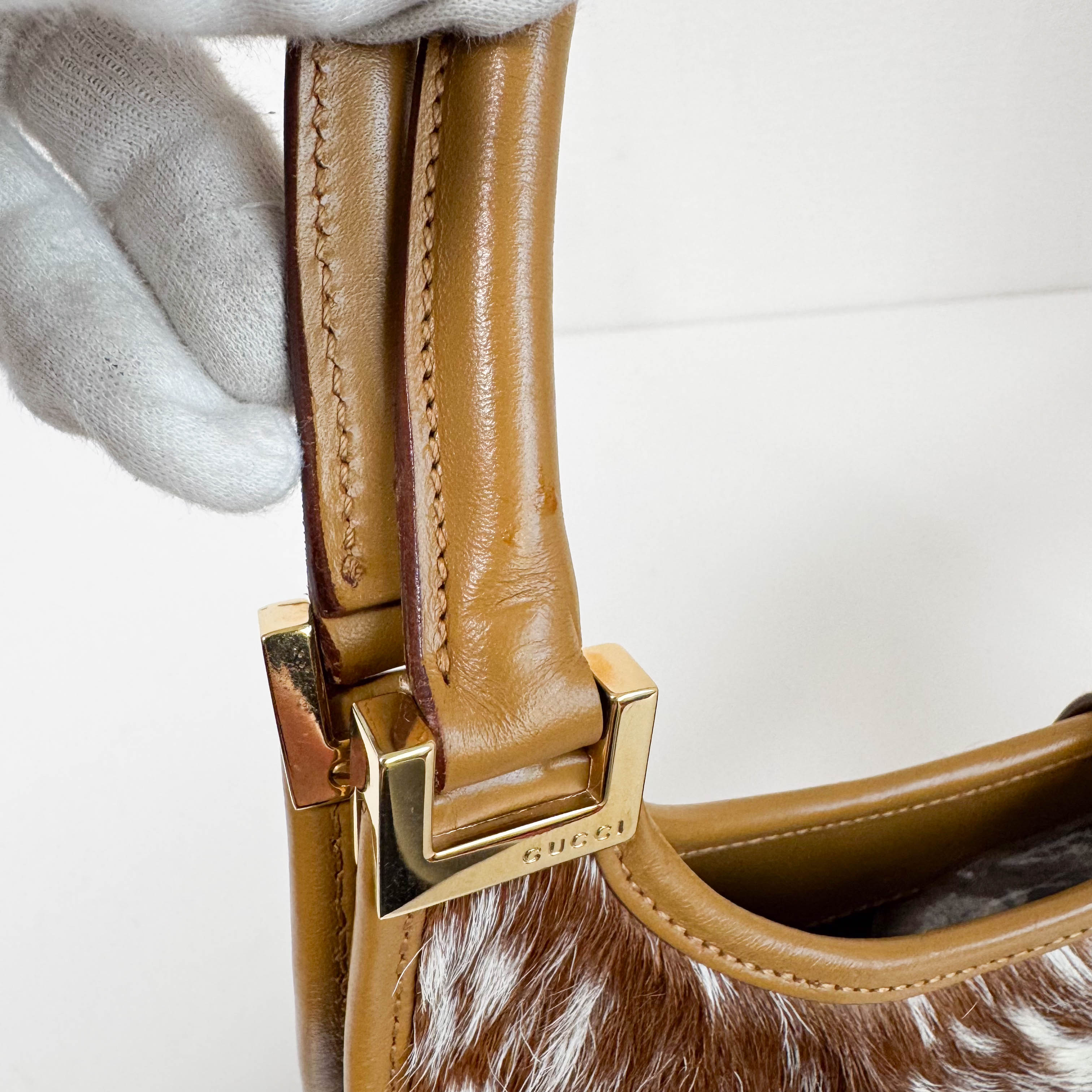 Jackie Brown Fur Shoulder Bag