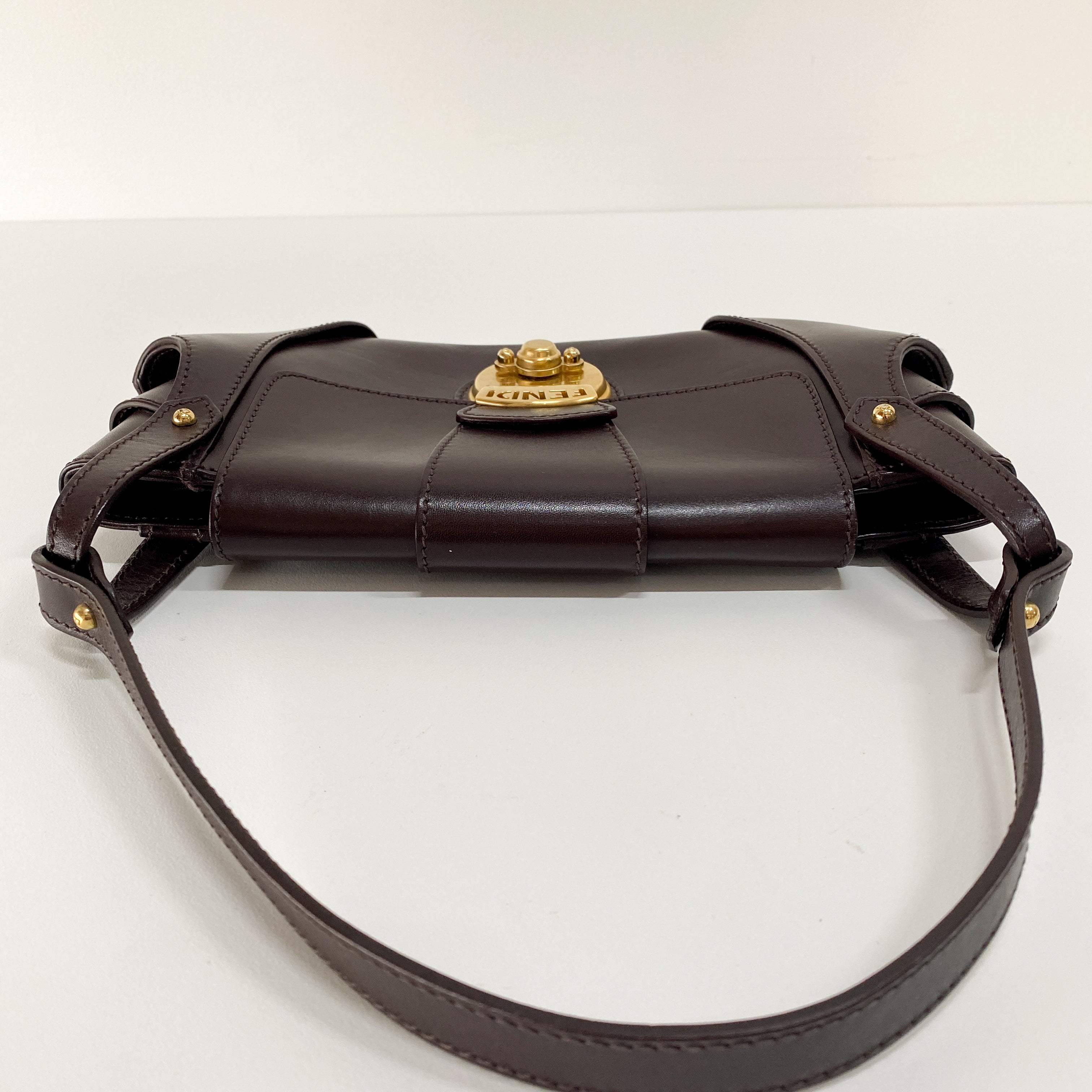 Brown Leather Shoulder Bag
