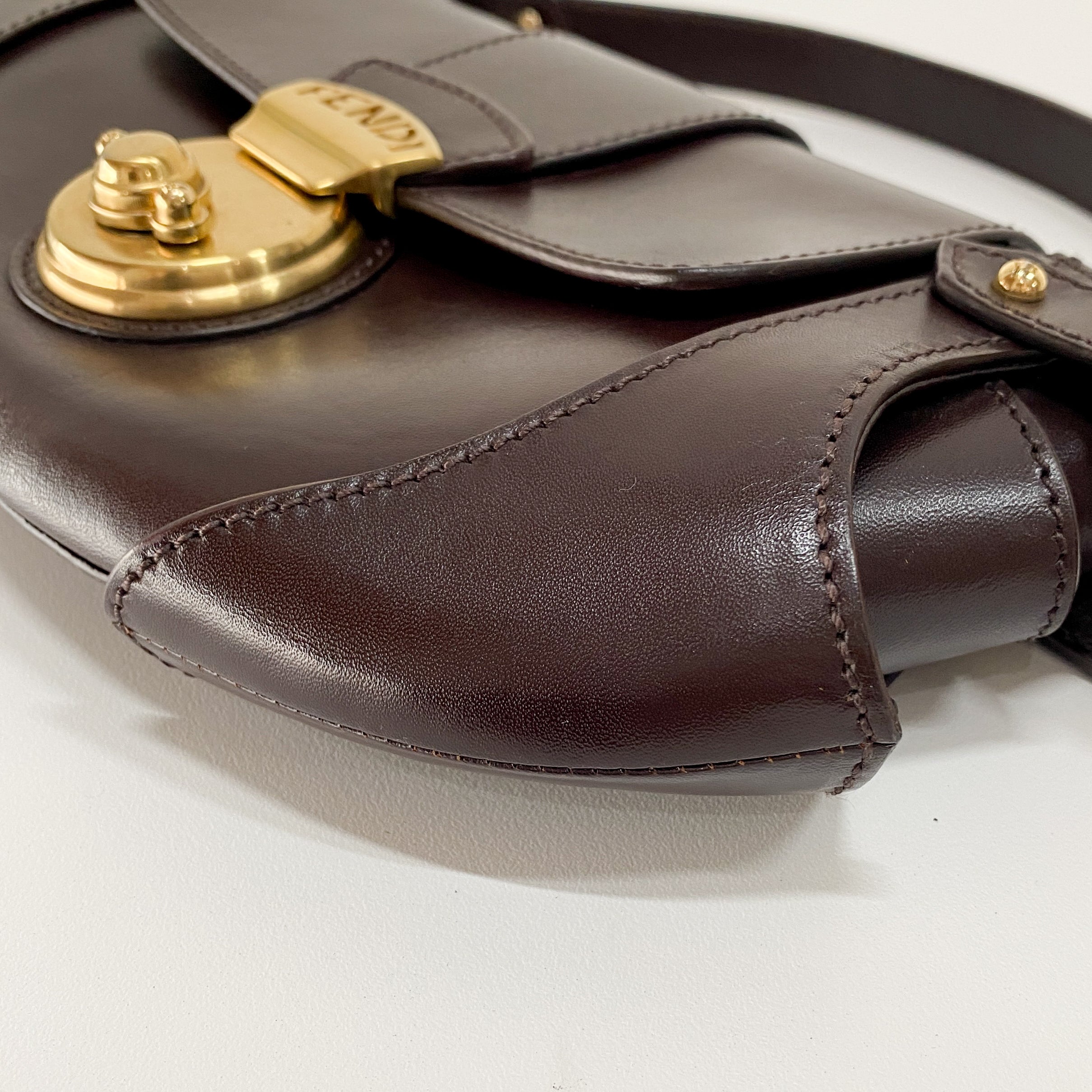 Brown Leather Shoulder Bag