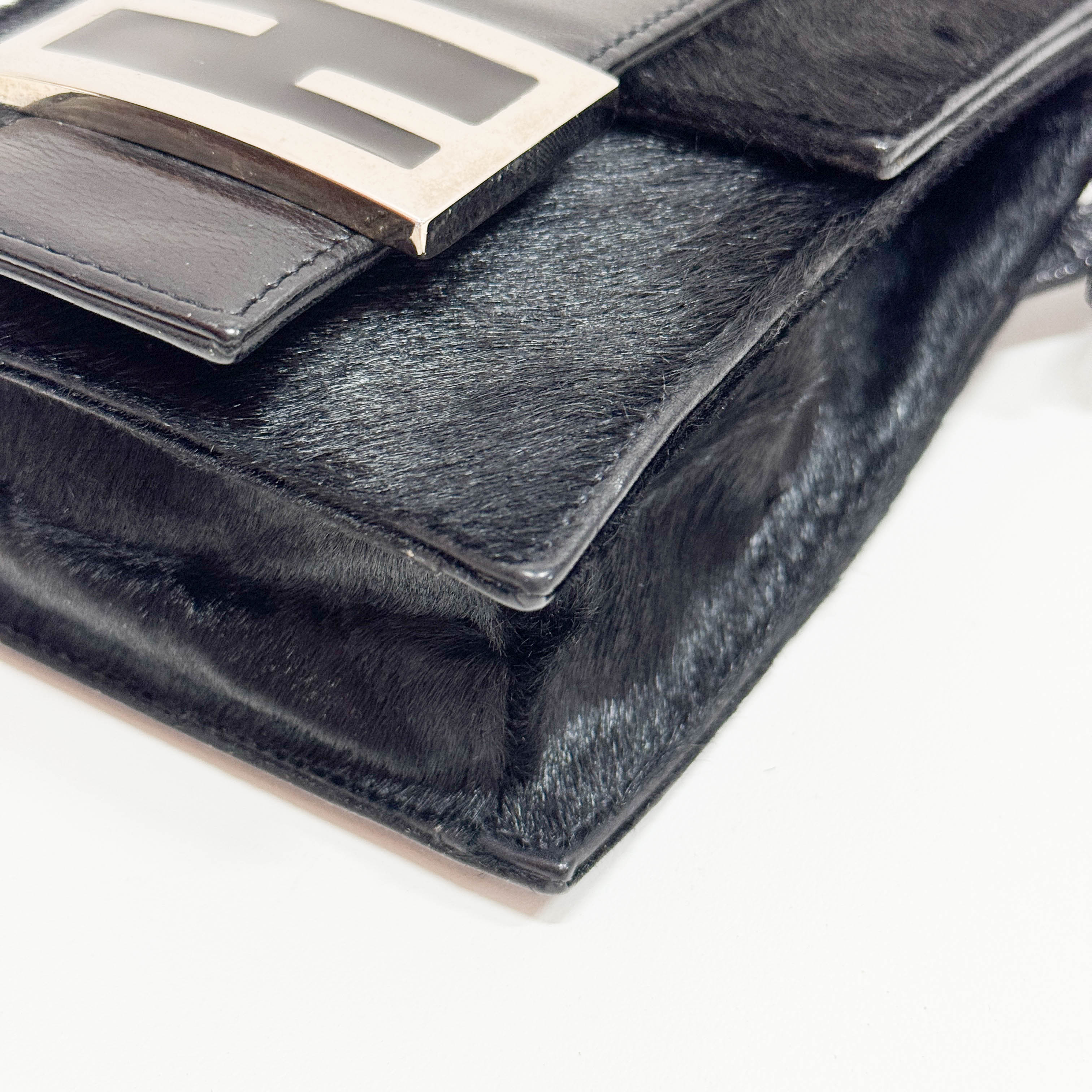 Mini Black Pony Hair Crossbody Bag