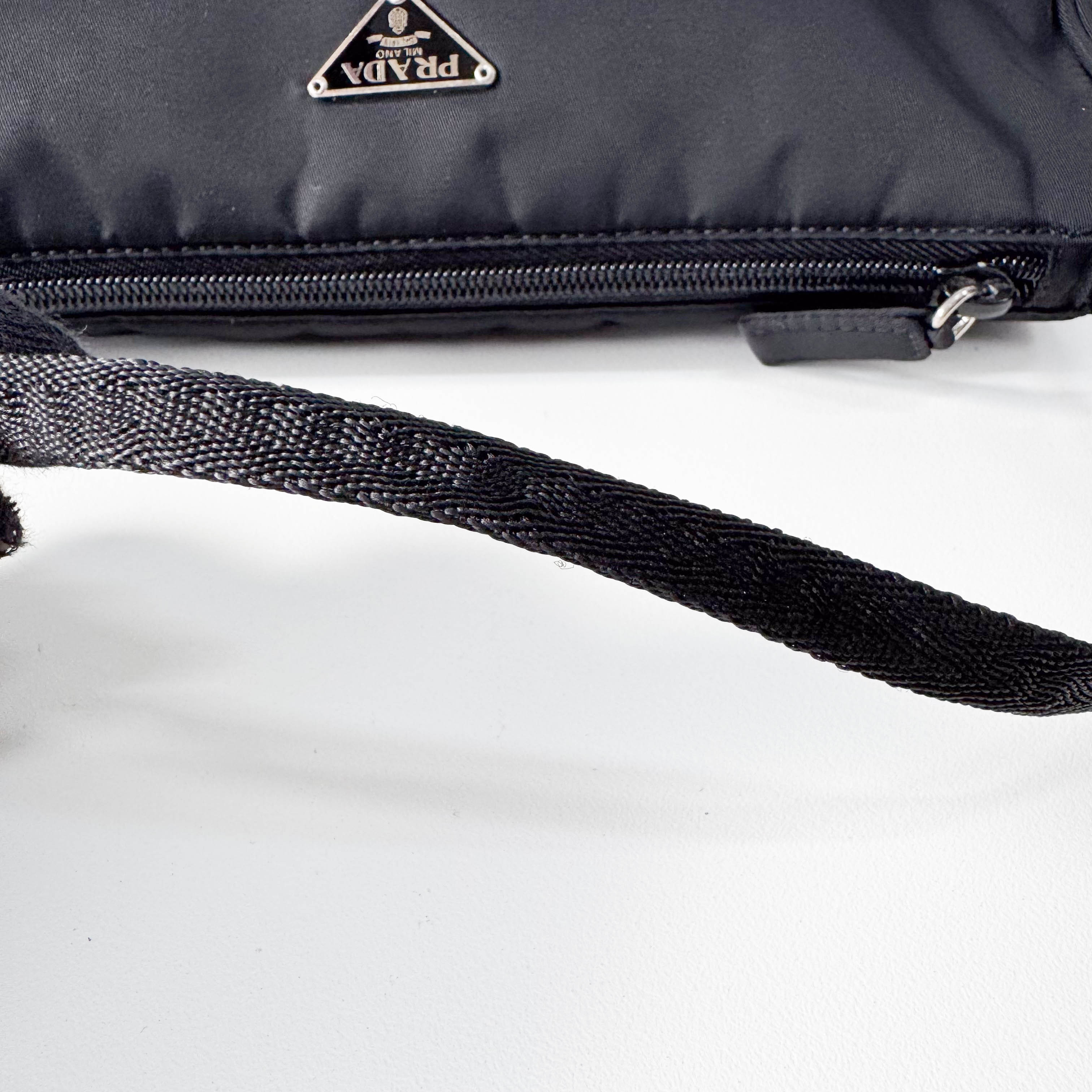 Tessuto Black Nylon Accesorie Pouch Bag