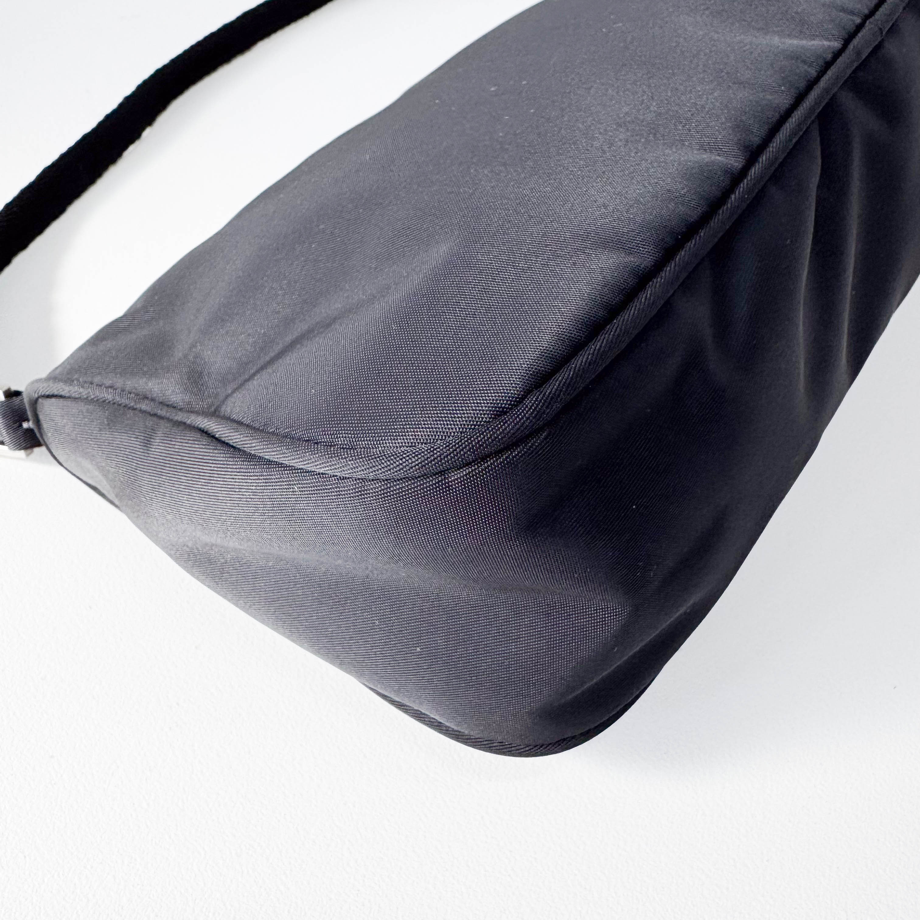 Tessuto Black Nylon Accesorie Pouch Bag