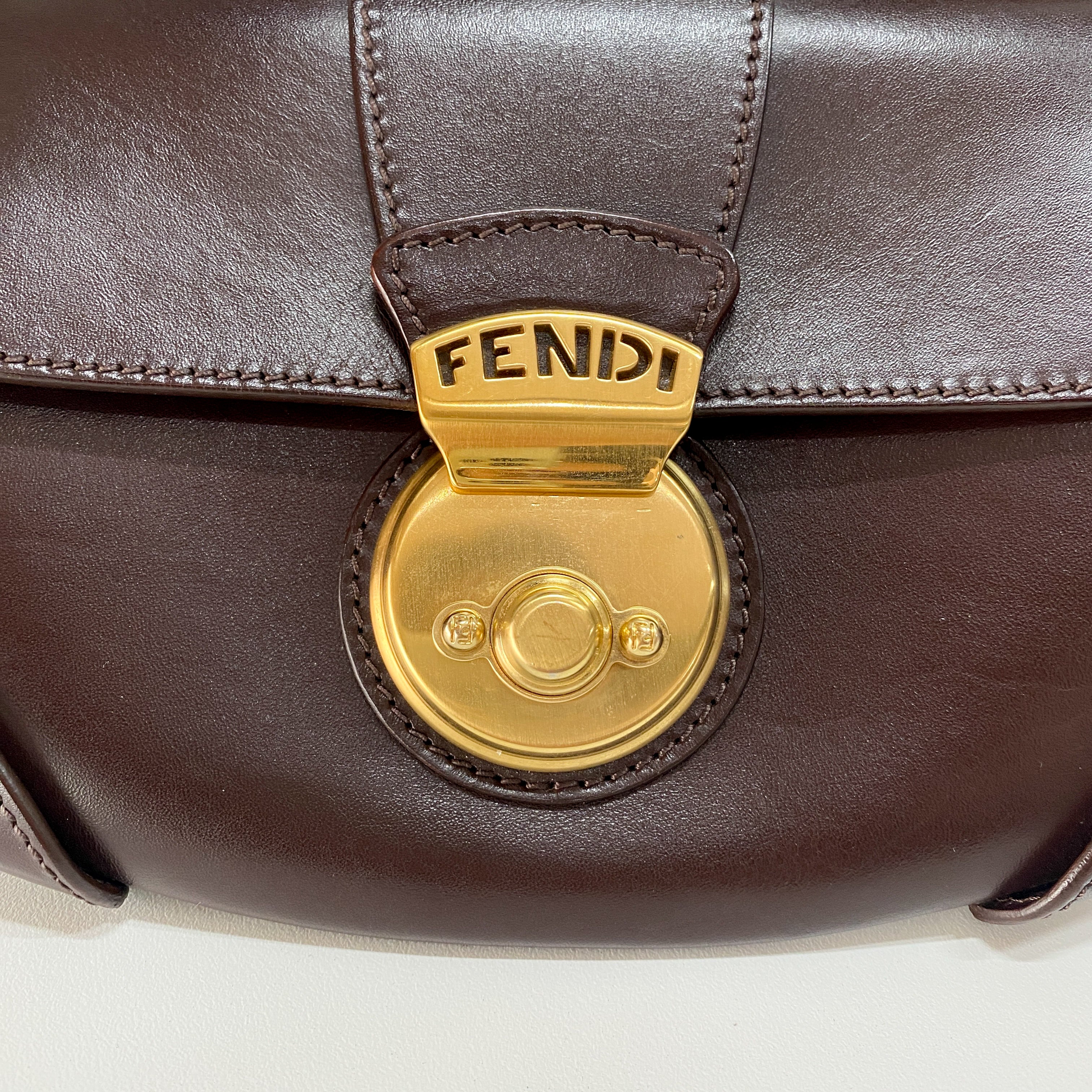 Brown Leather Shoulder Bag