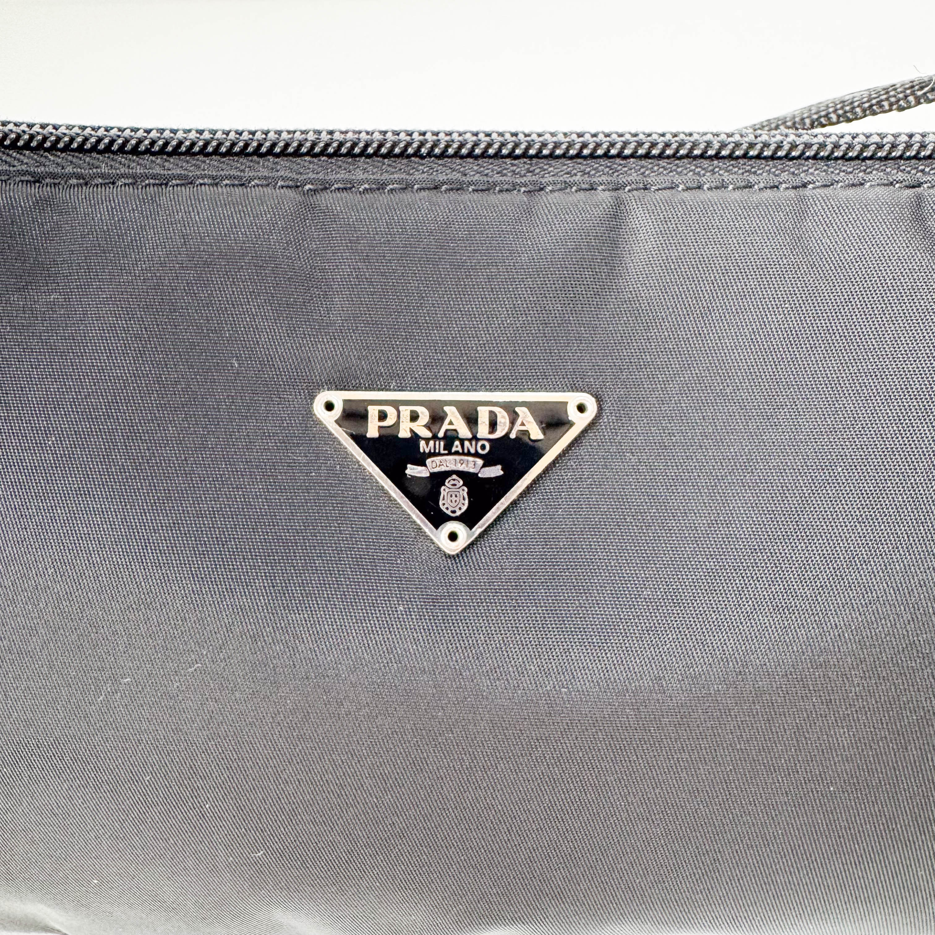 Tessuto Black Nylon Accesorie Pouch Bag