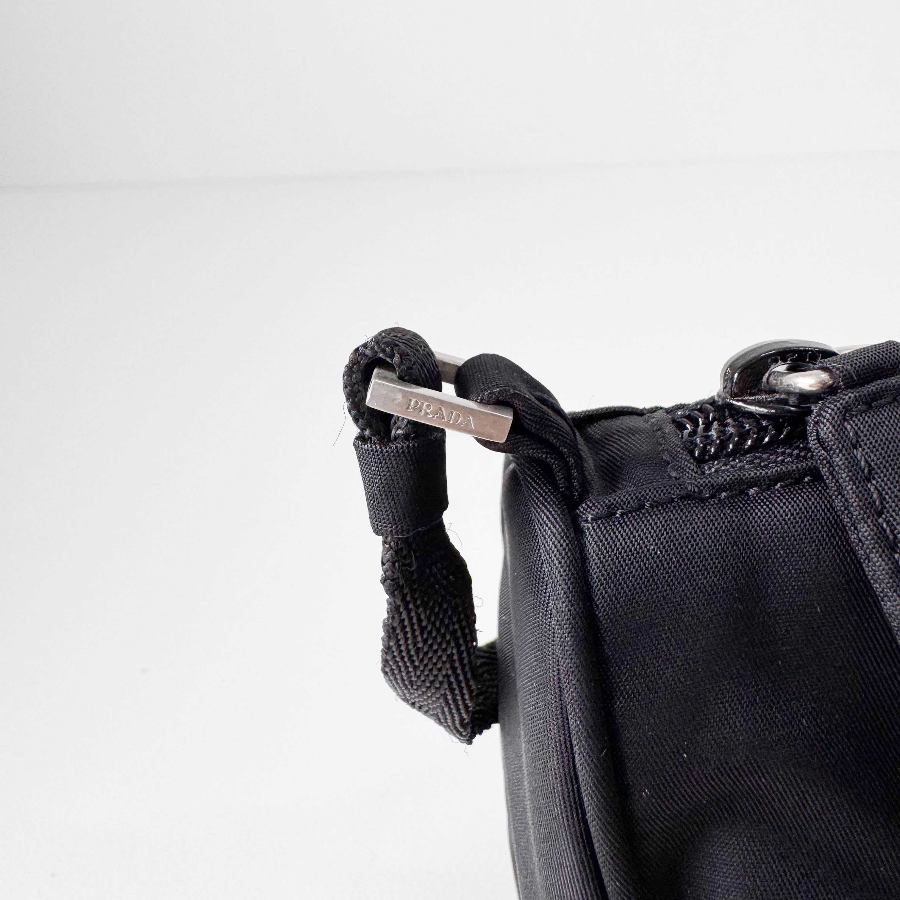 Tessuto Black Nylon Accesorie Pouch Bag