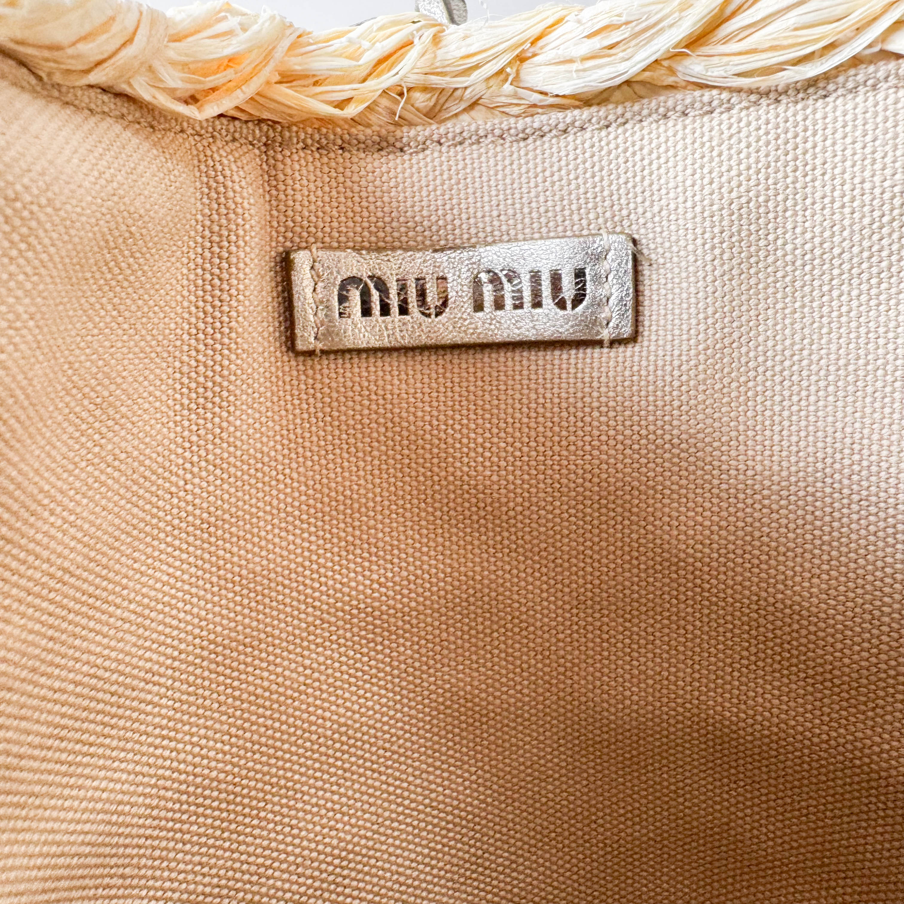 Woven Bucket Raffia/Leather Gold Shoulder Bag