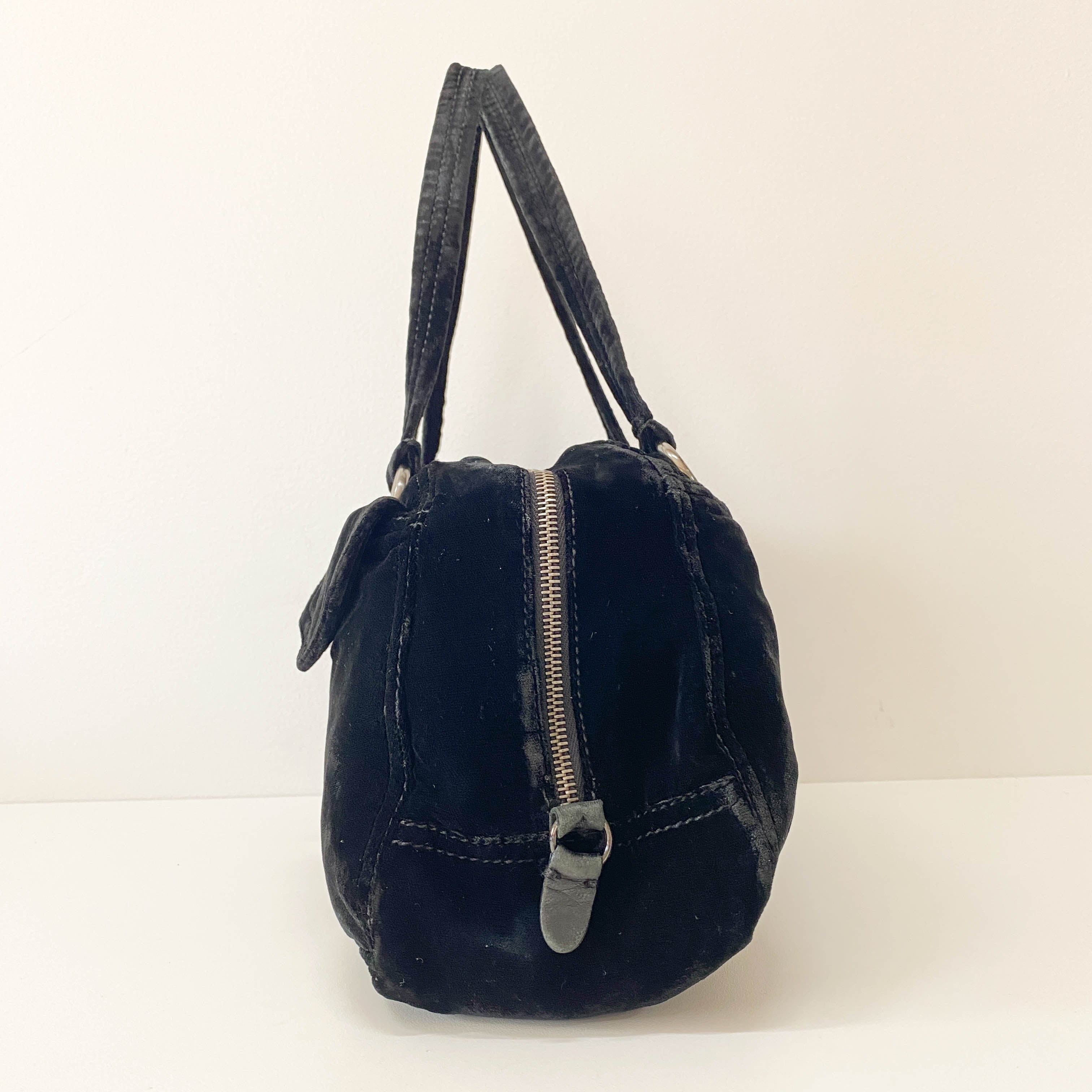 Black Velvet Bowling Bag