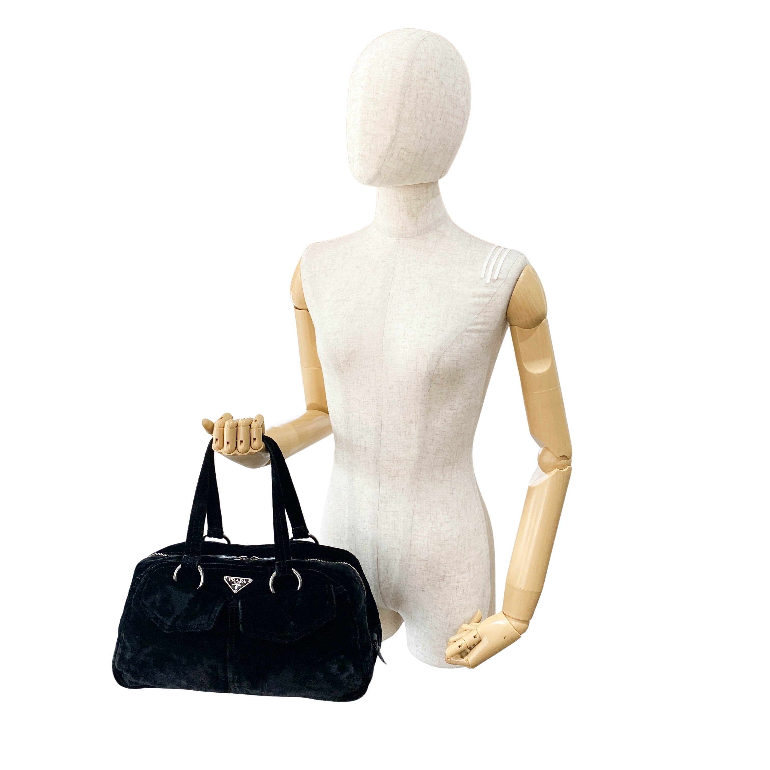 Black Velvet Bowling Bag