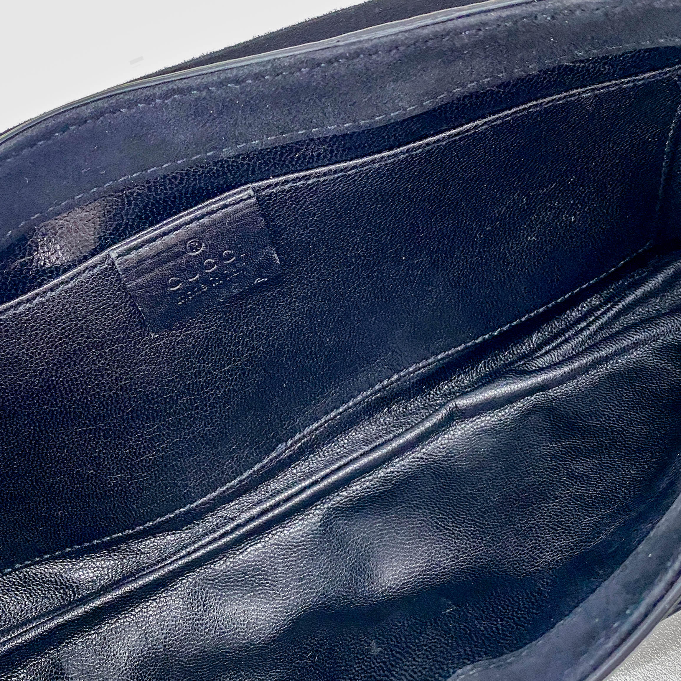 Horsebit Black Suede and Studs Chain Shoulder Bag