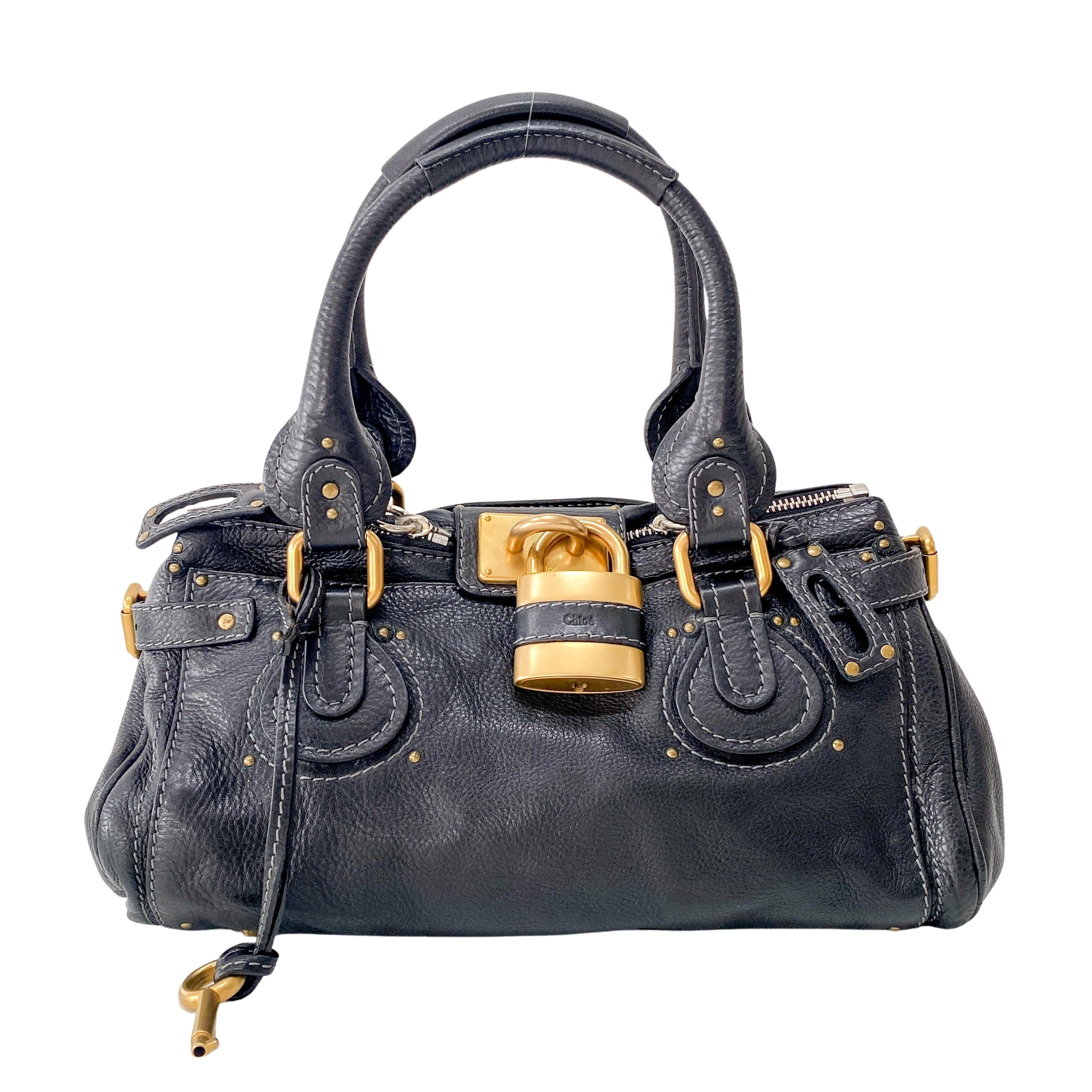 Paddington Leather Hand bag Black