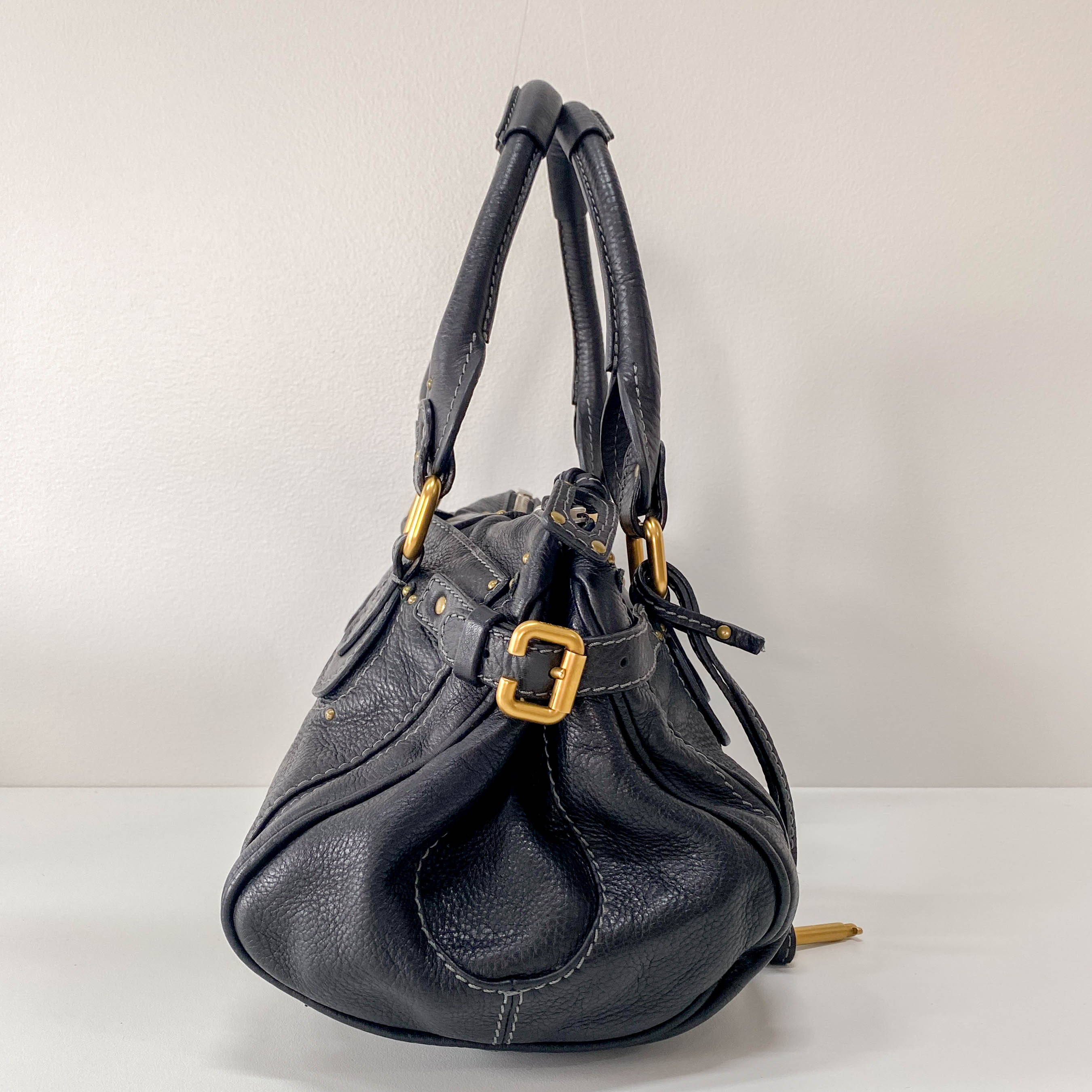 Paddington Leather Hand bag Black