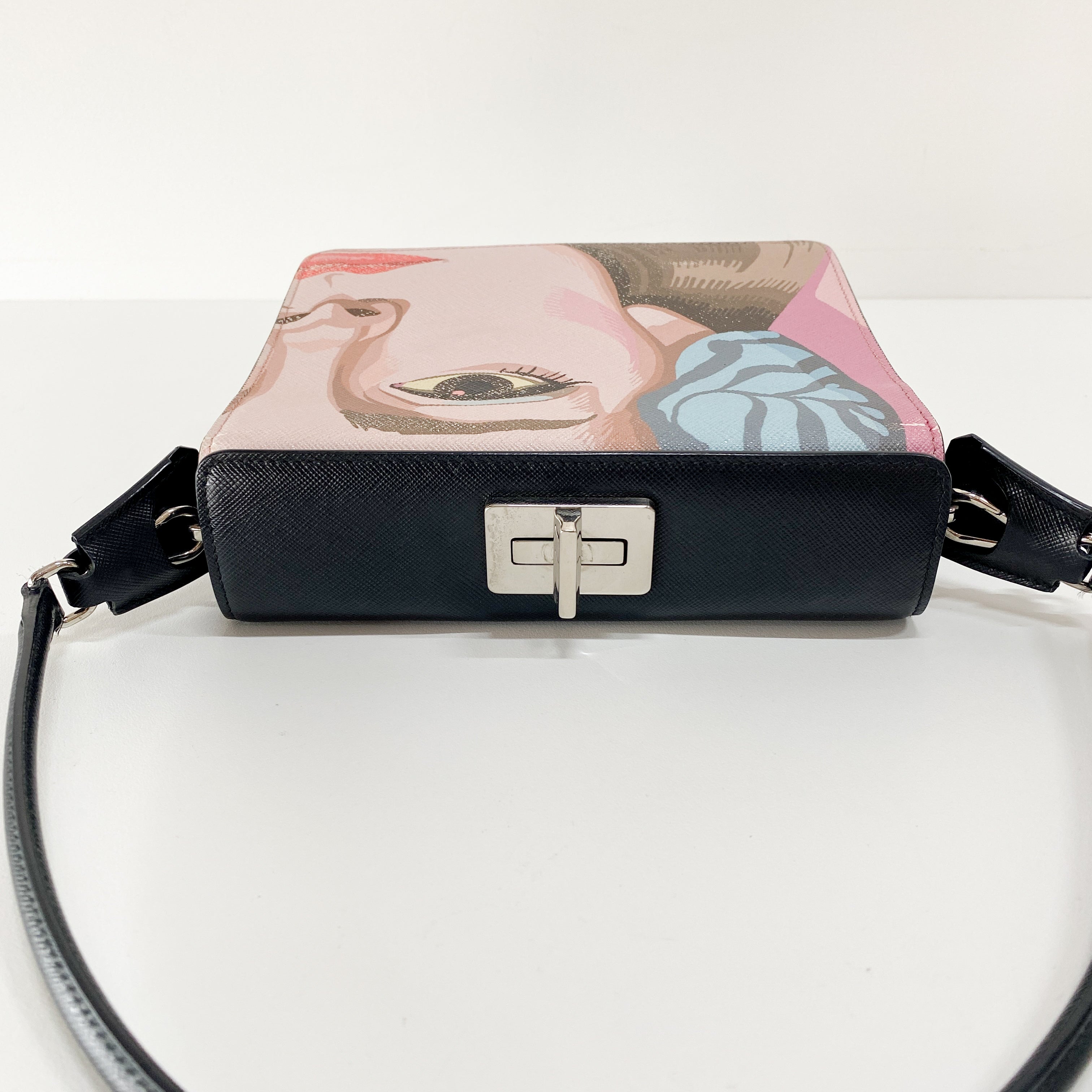 Saffiano Leather Illustration Bag