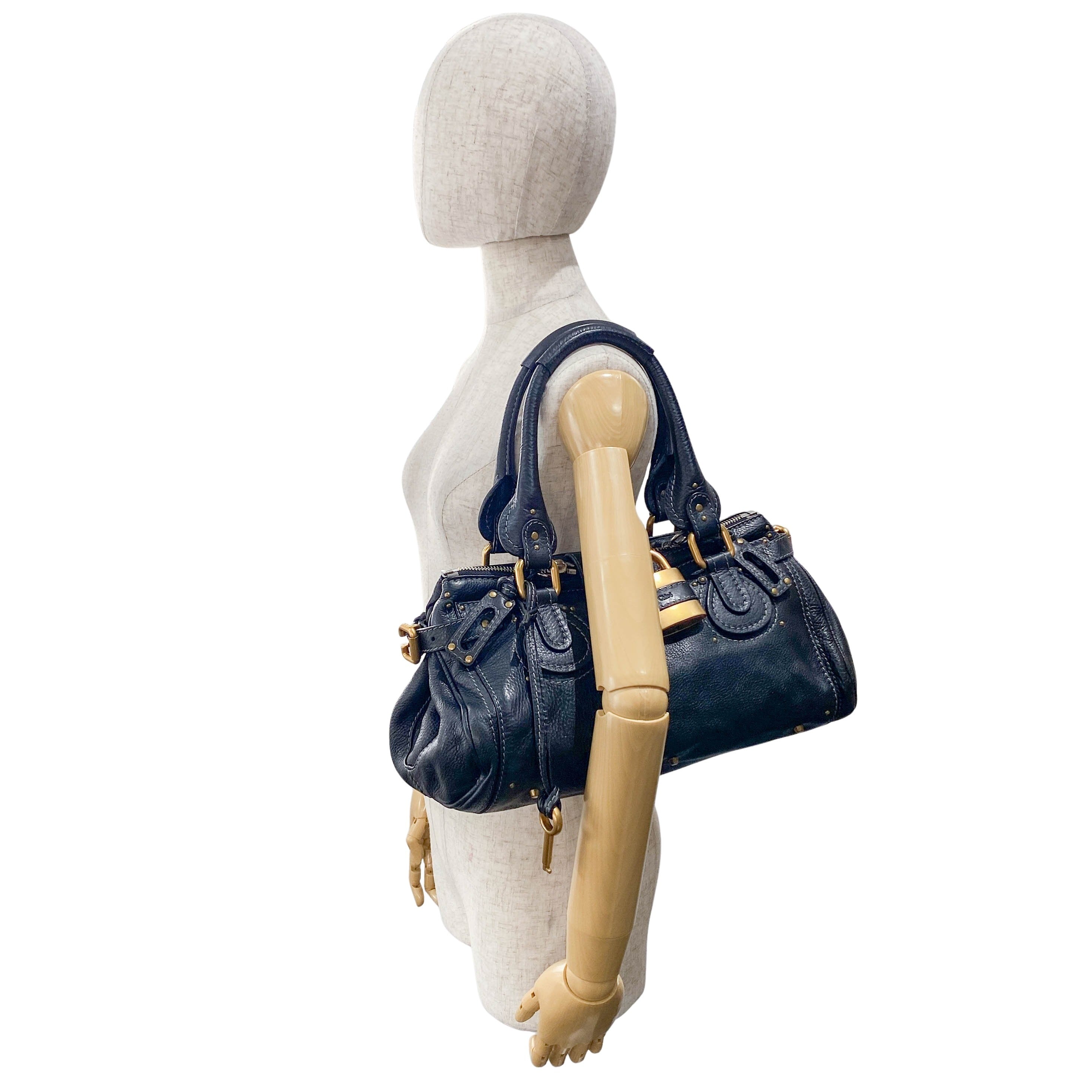 Paddington Leather Hand bag Black