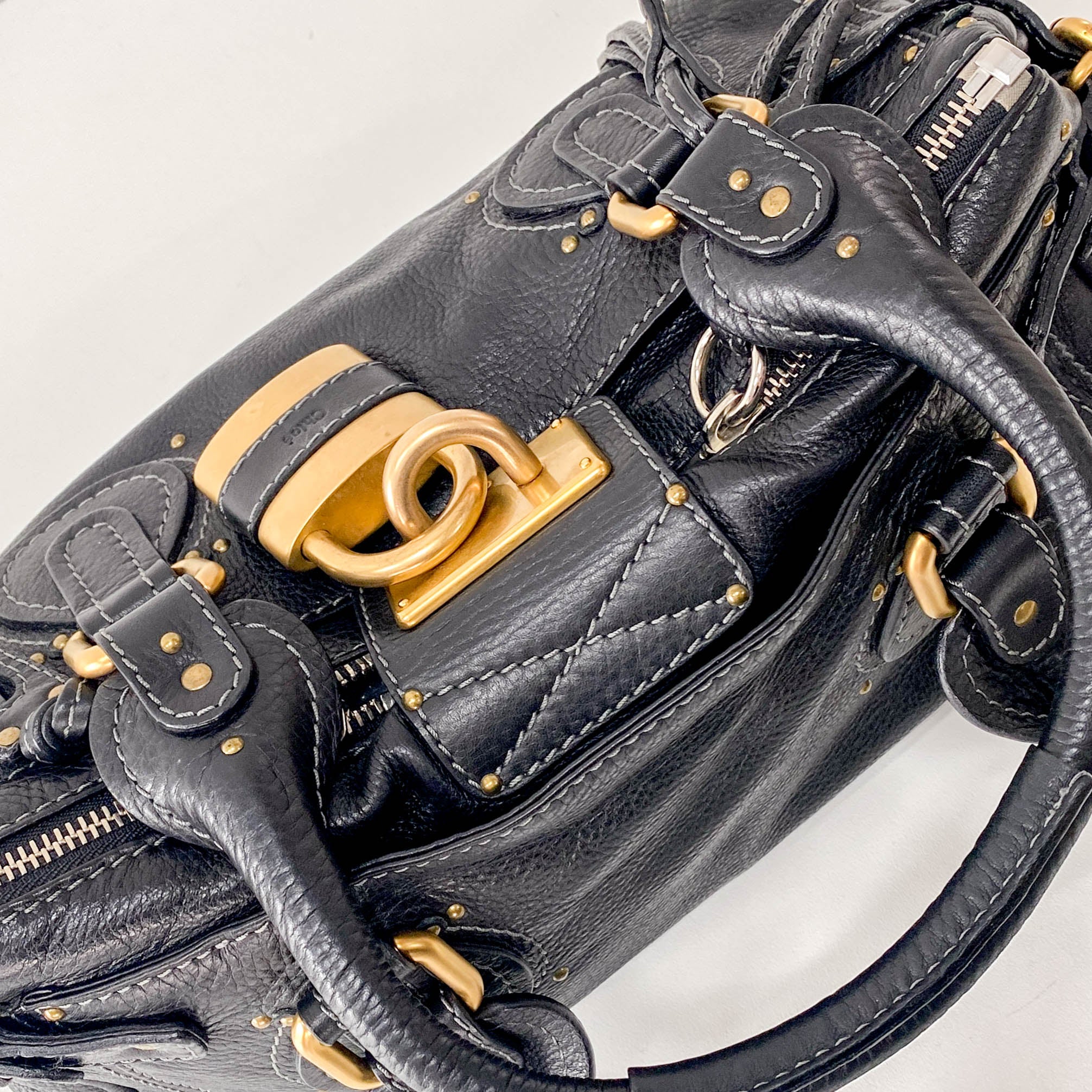 Paddington Leather Hand bag Black