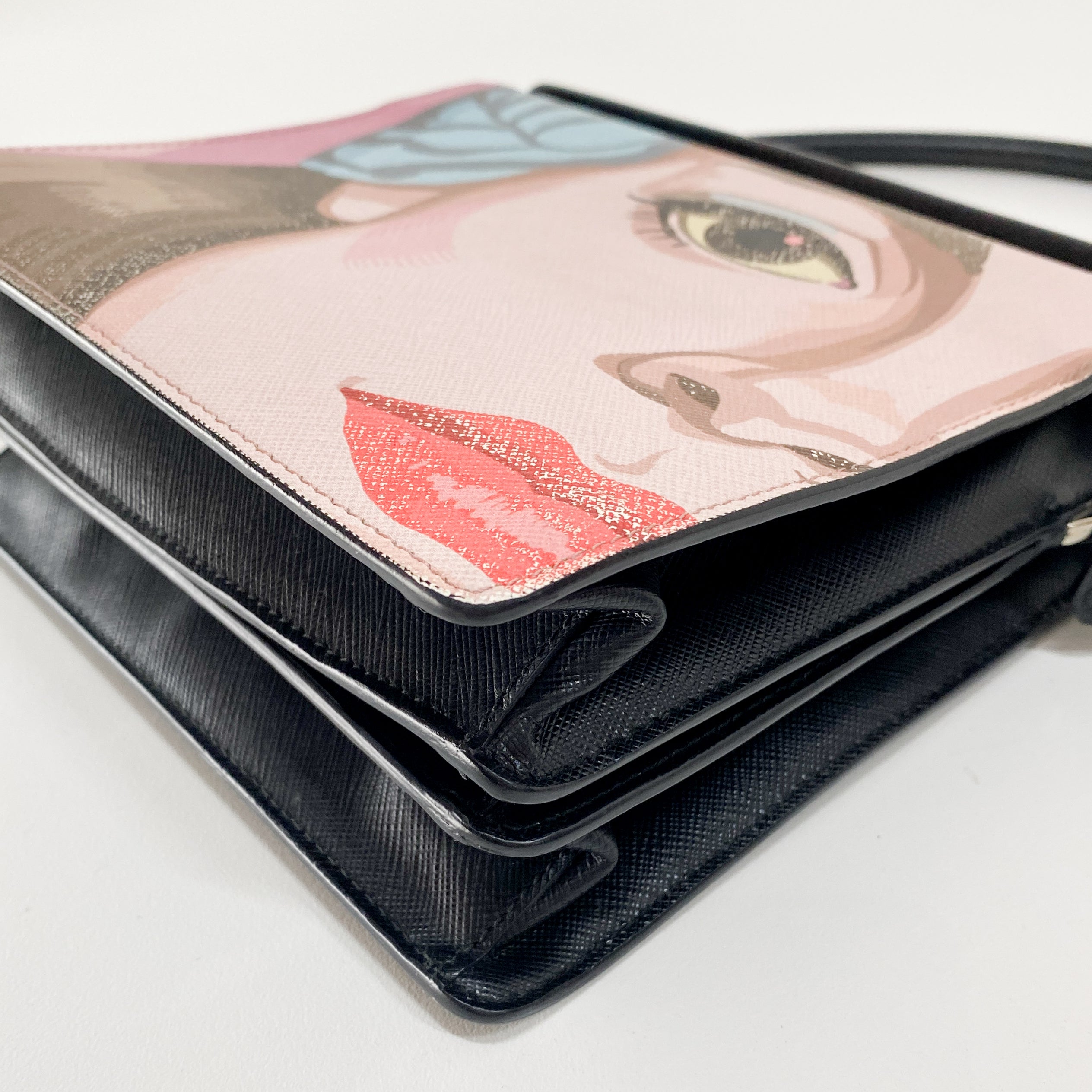 Saffiano Leather Illustration Bag