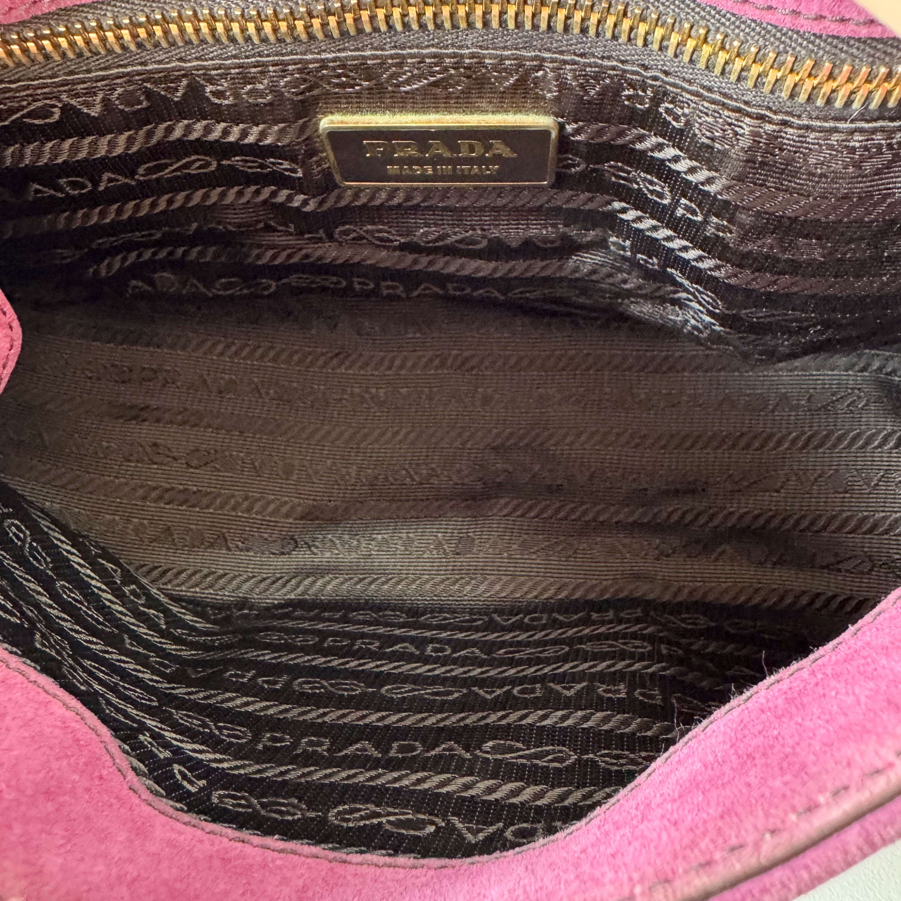 Pink Suede Shoulder Bag