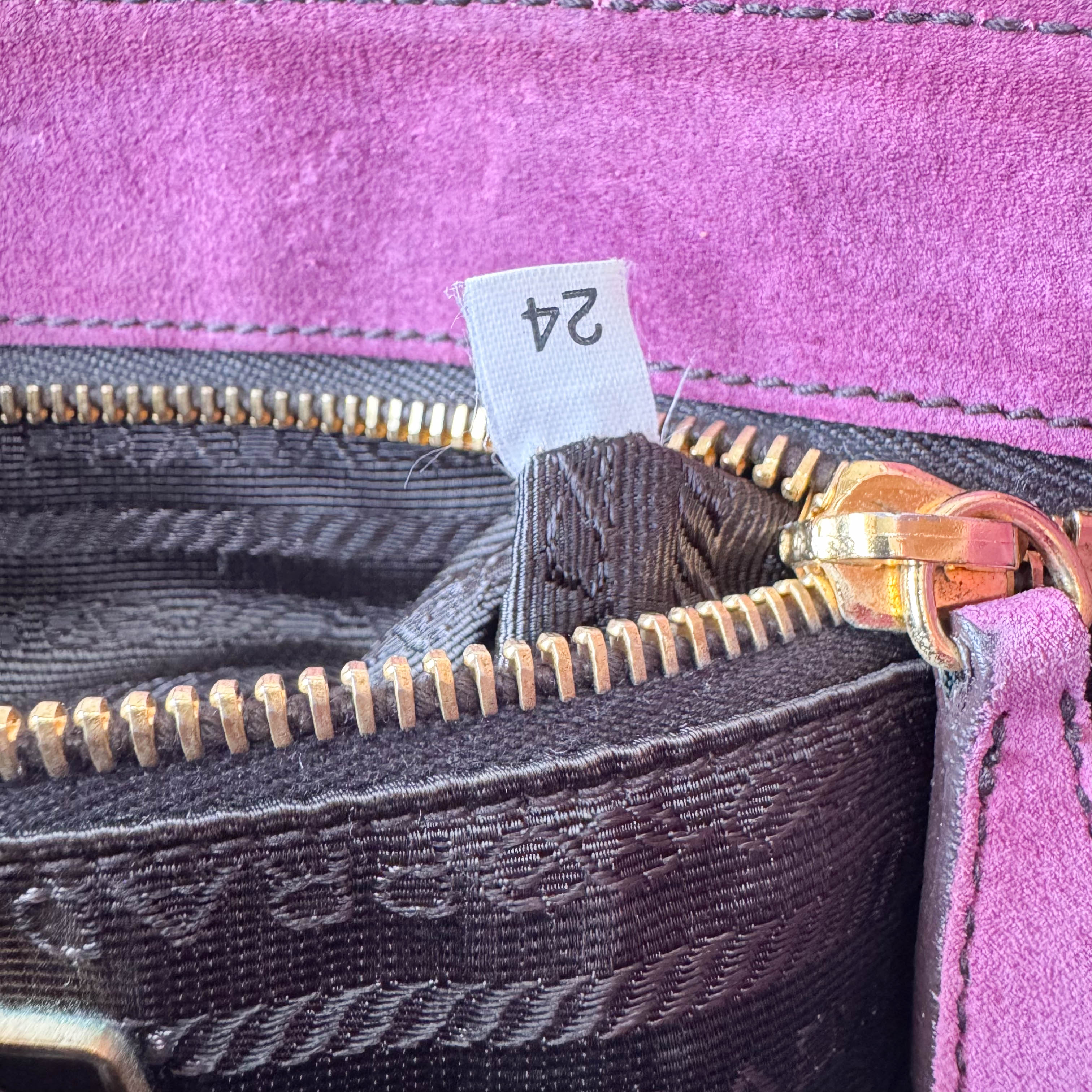 Pink Suede Shoulder Bag