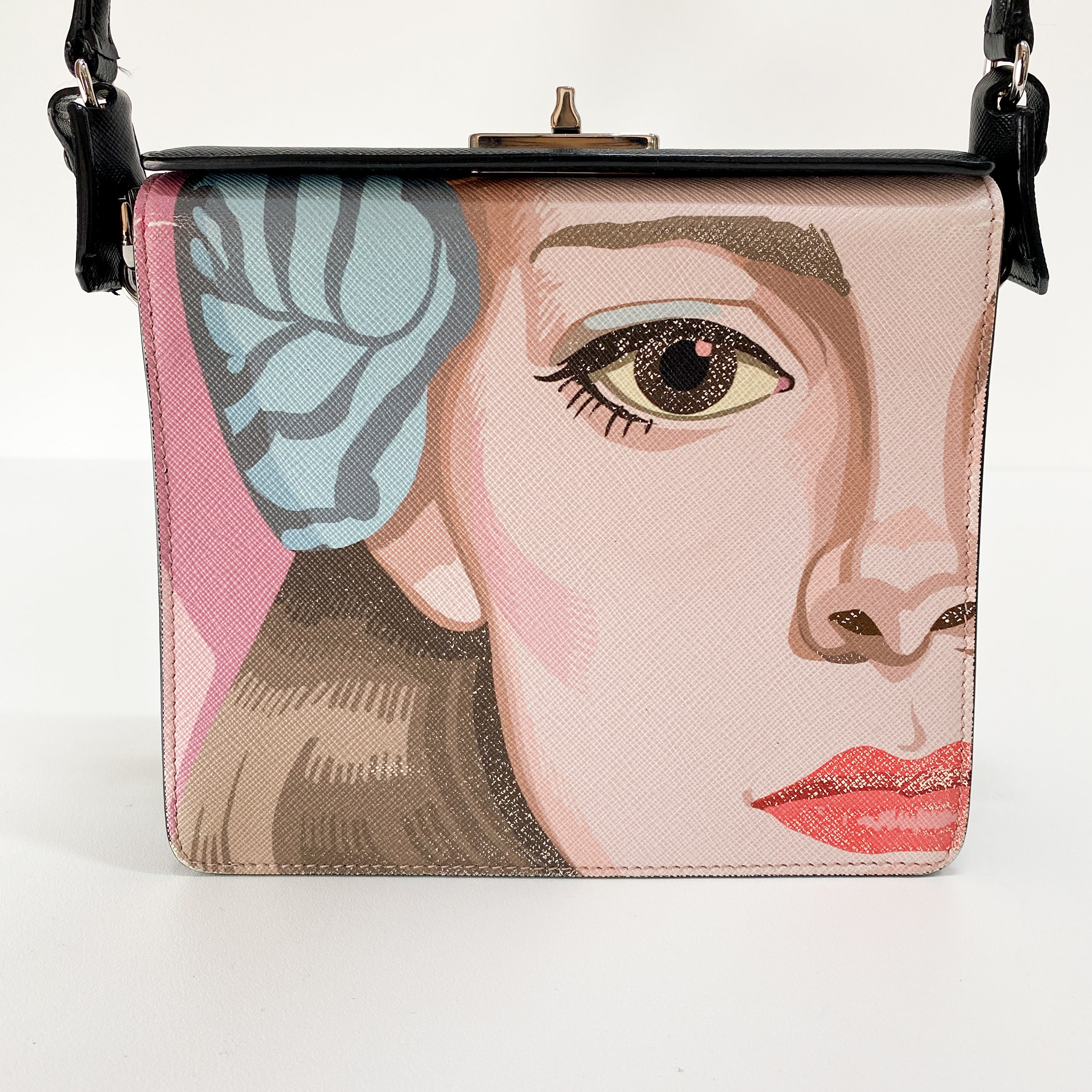Saffiano Leather Illustration Bag