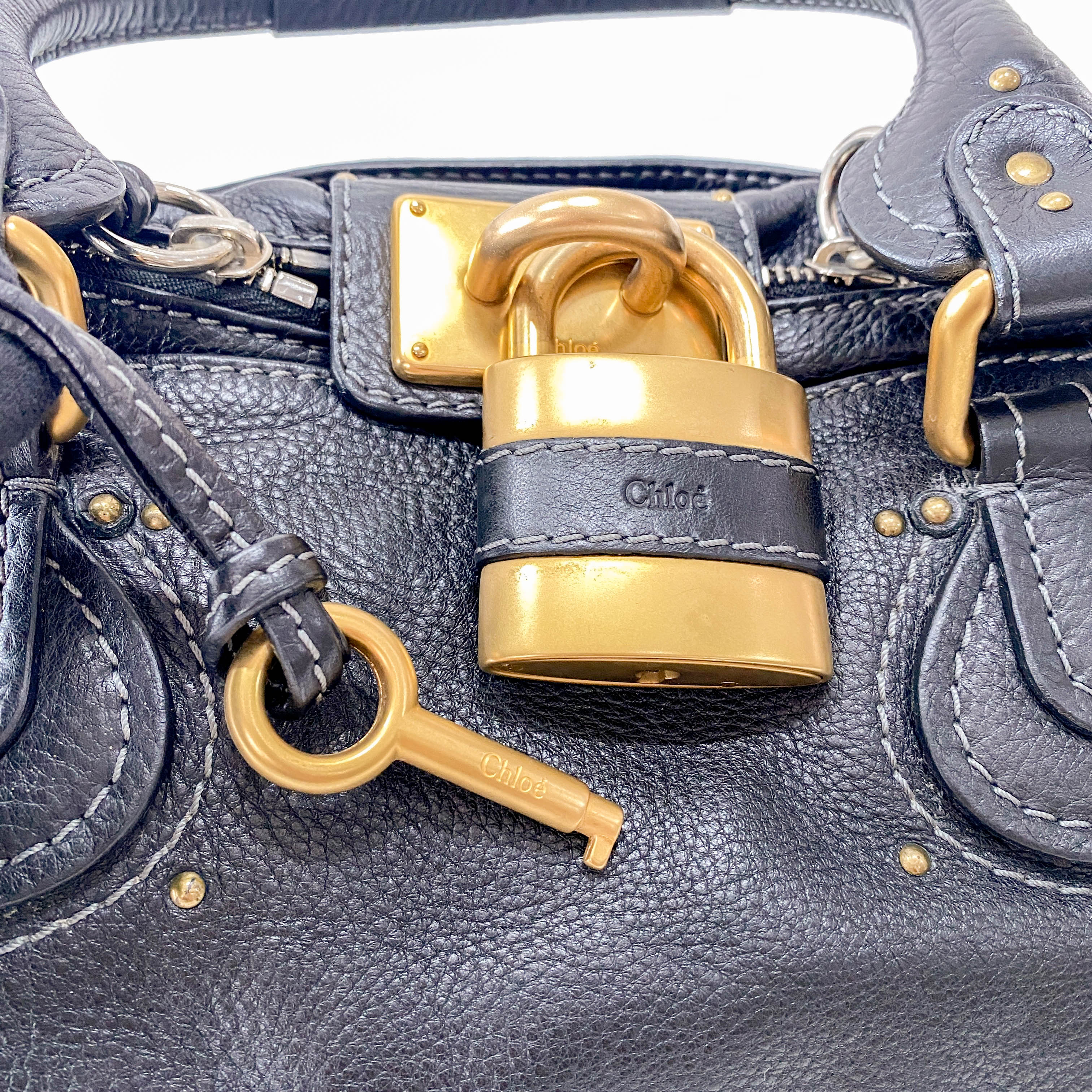 Paddington Leather Hand bag Black