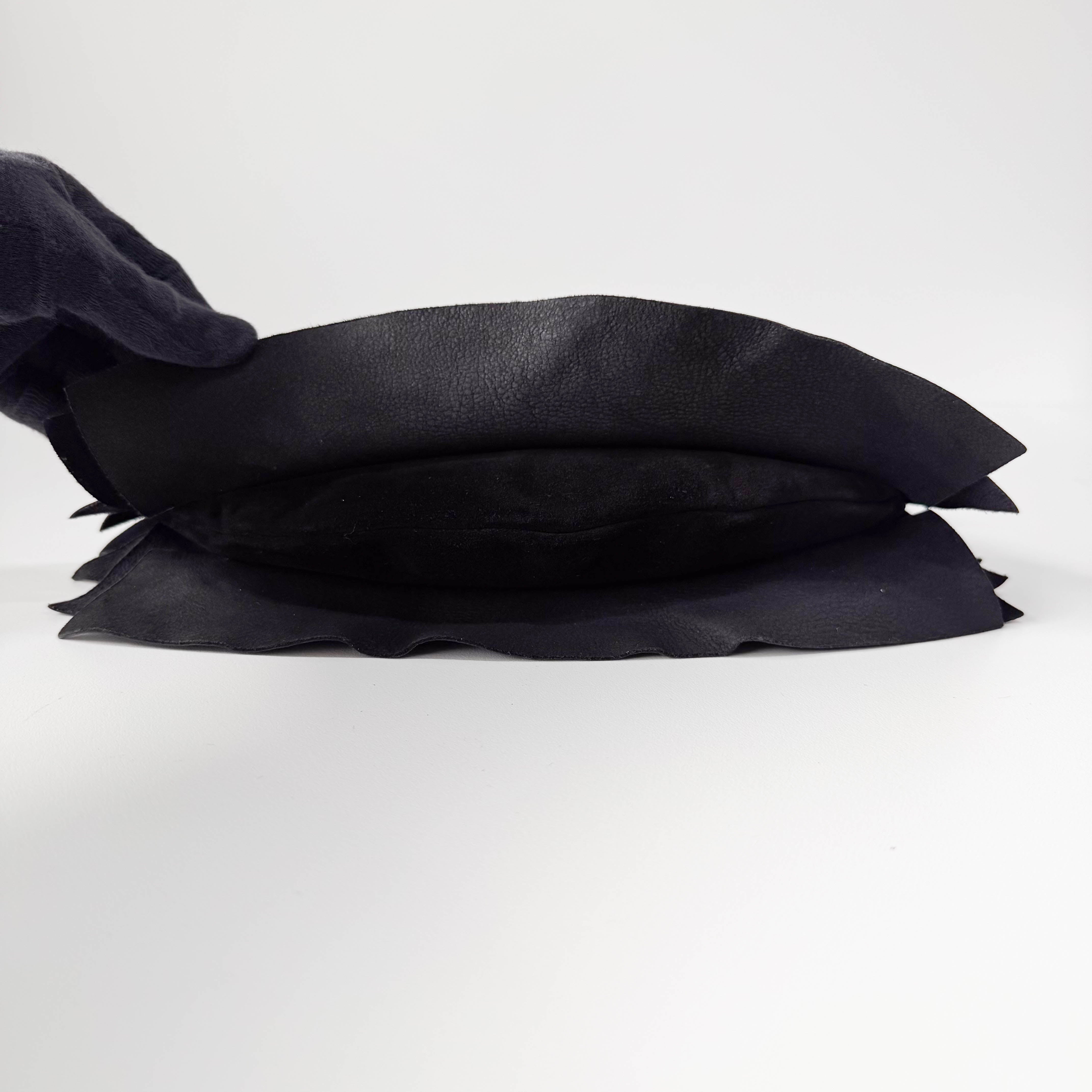 Saint-Tropez Black Leather/Patent Shoulder Bag