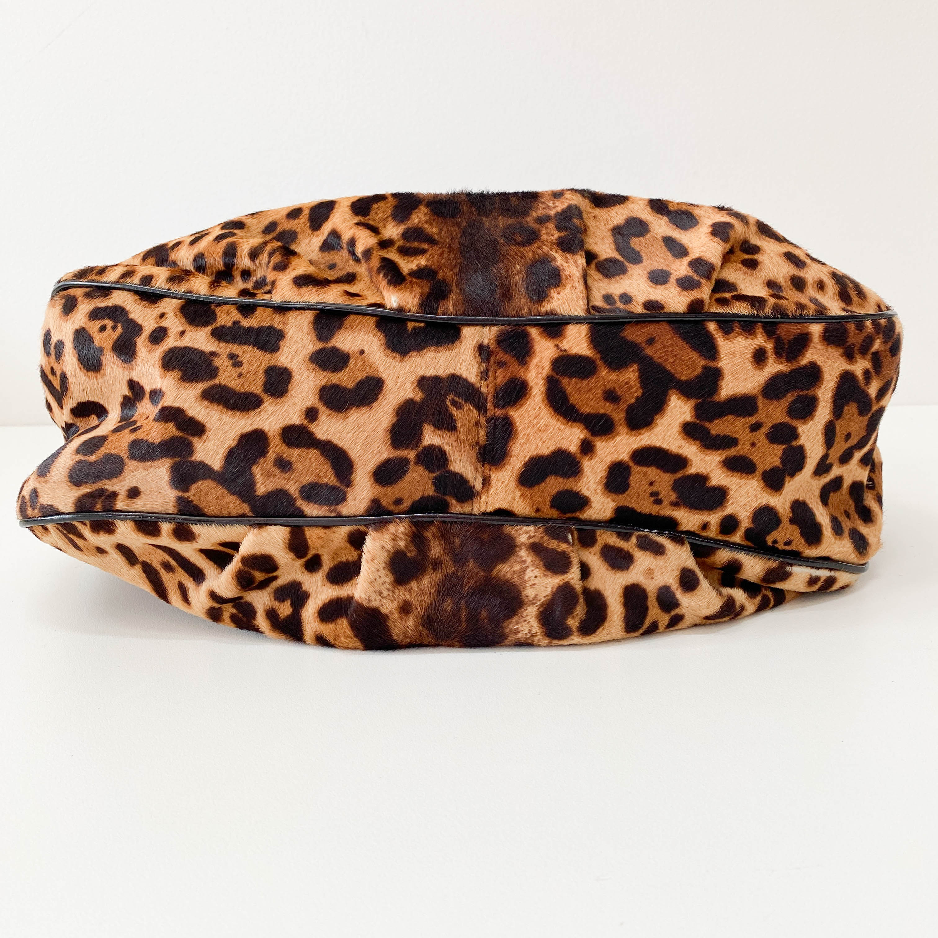 Big Mamma Baguette Leopard Pony Hair Shoulder Bag