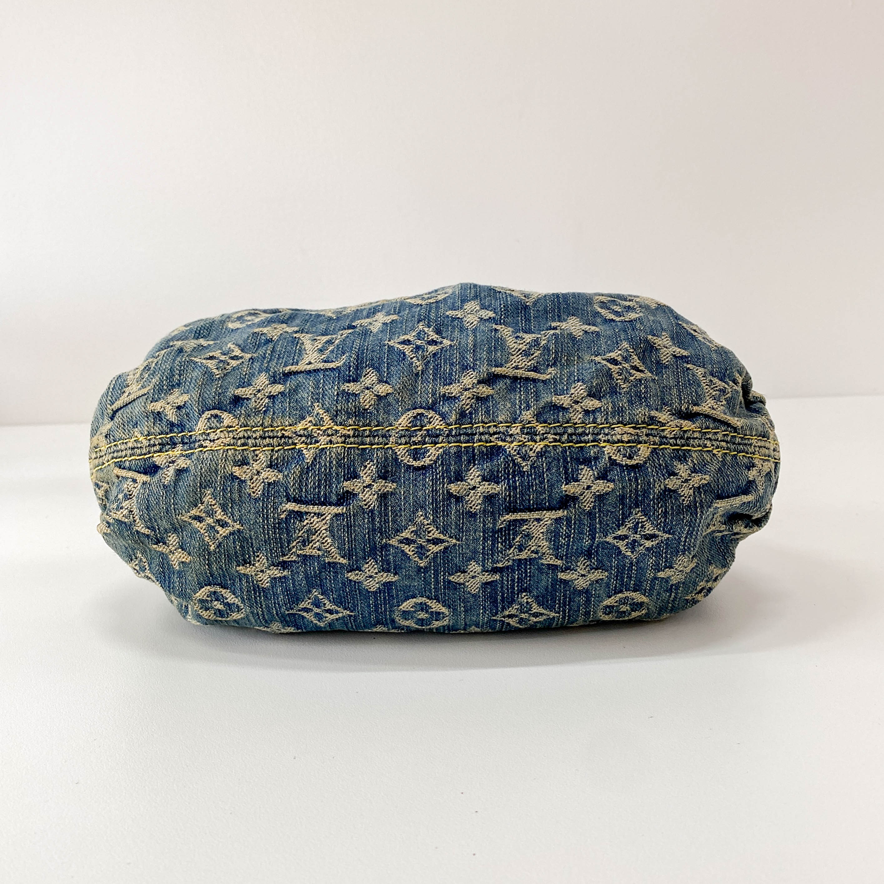 Blue Denim Monogram Pleaty Handbag