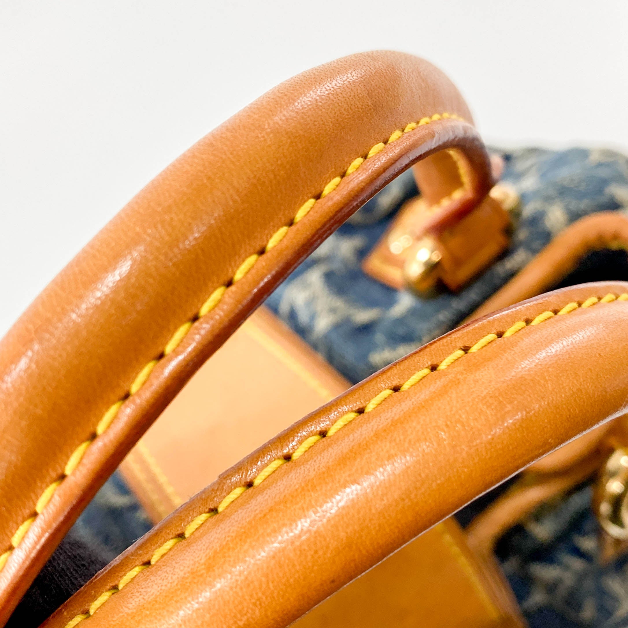 Blue Denim Monogram Pleaty Handbag