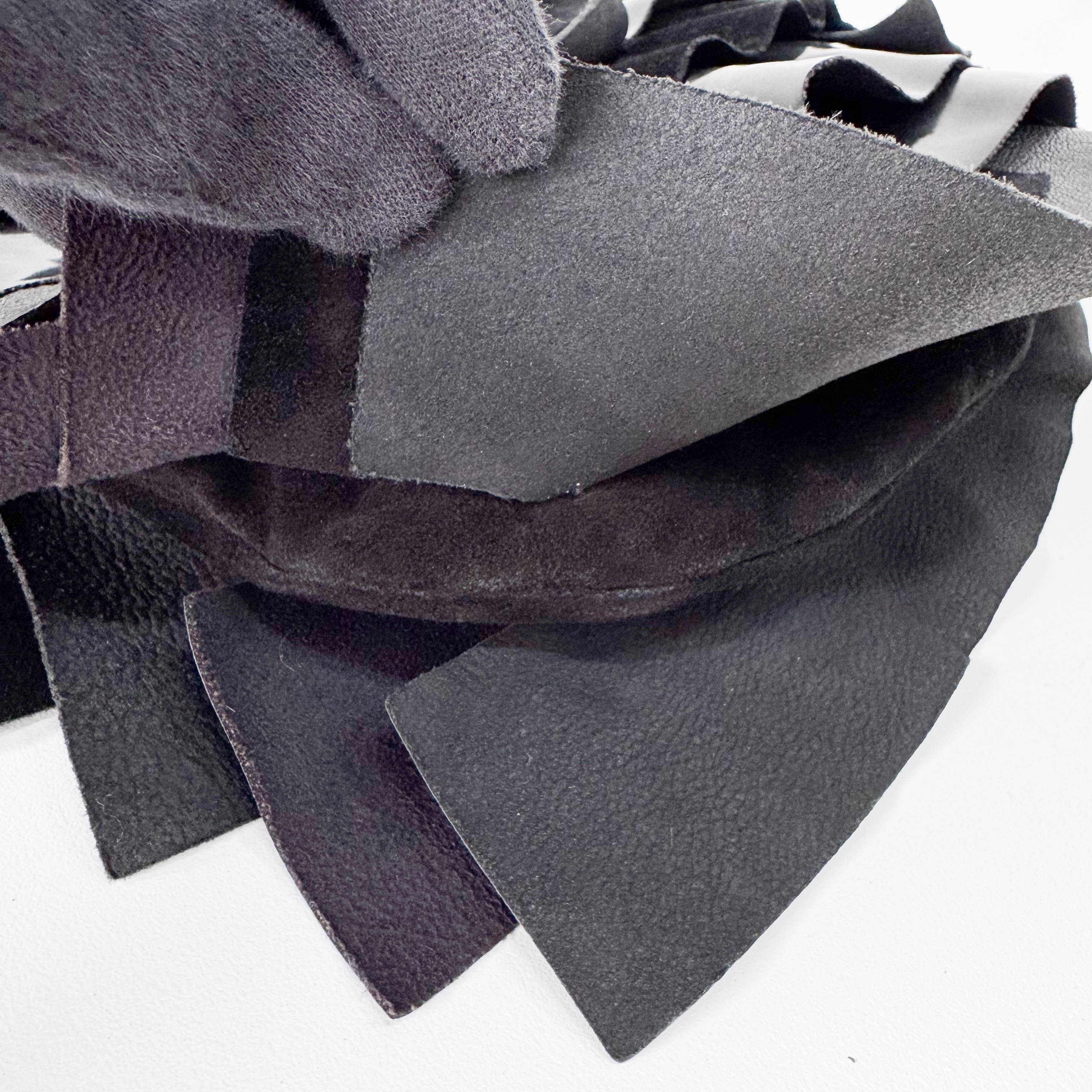 Saint-Tropez Black Leather/Patent Shoulder Bag