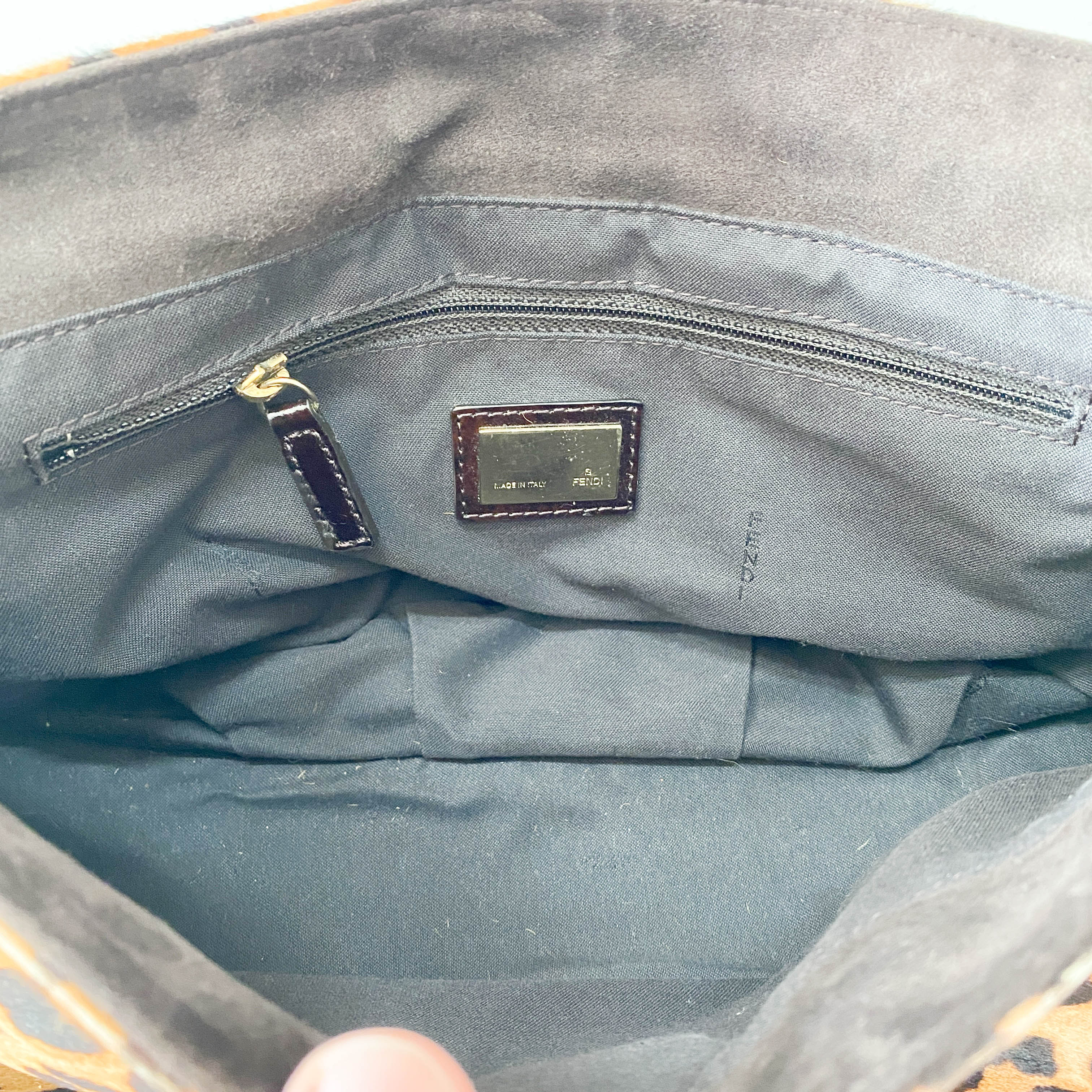 Big Mamma Baguette Leopard Pony Hair Shoulder Bag