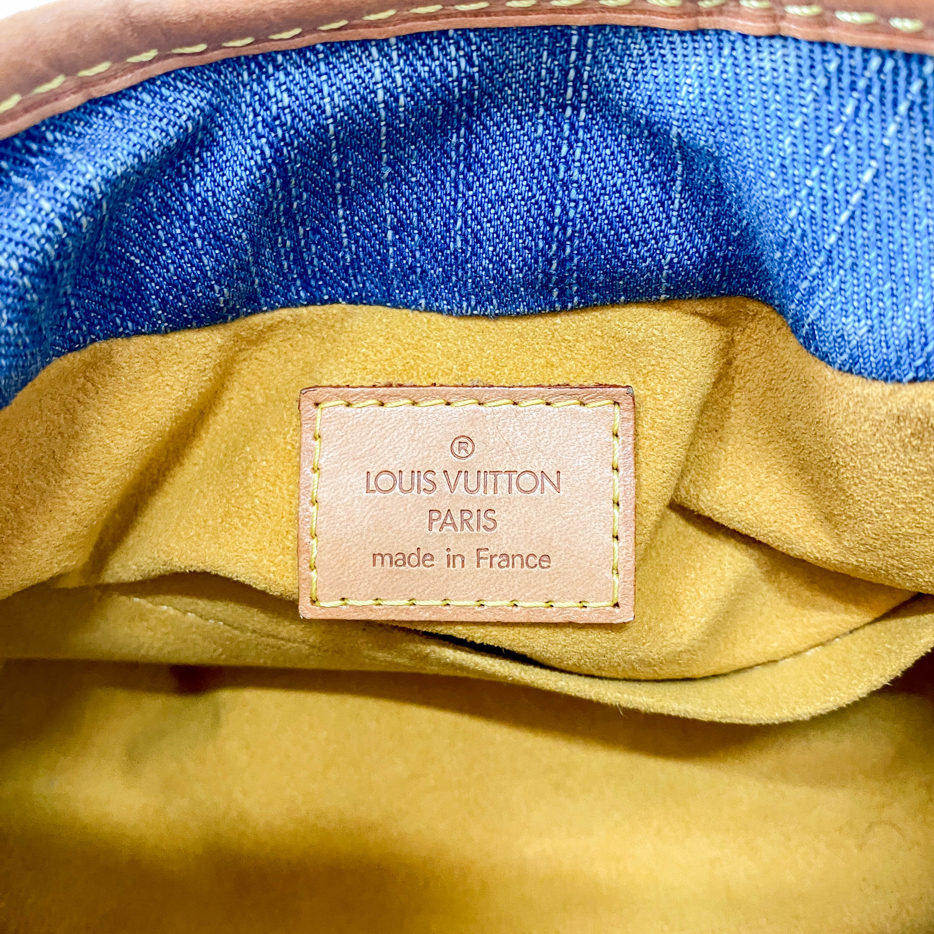 Blue Denim Monogram Pleaty Handbag